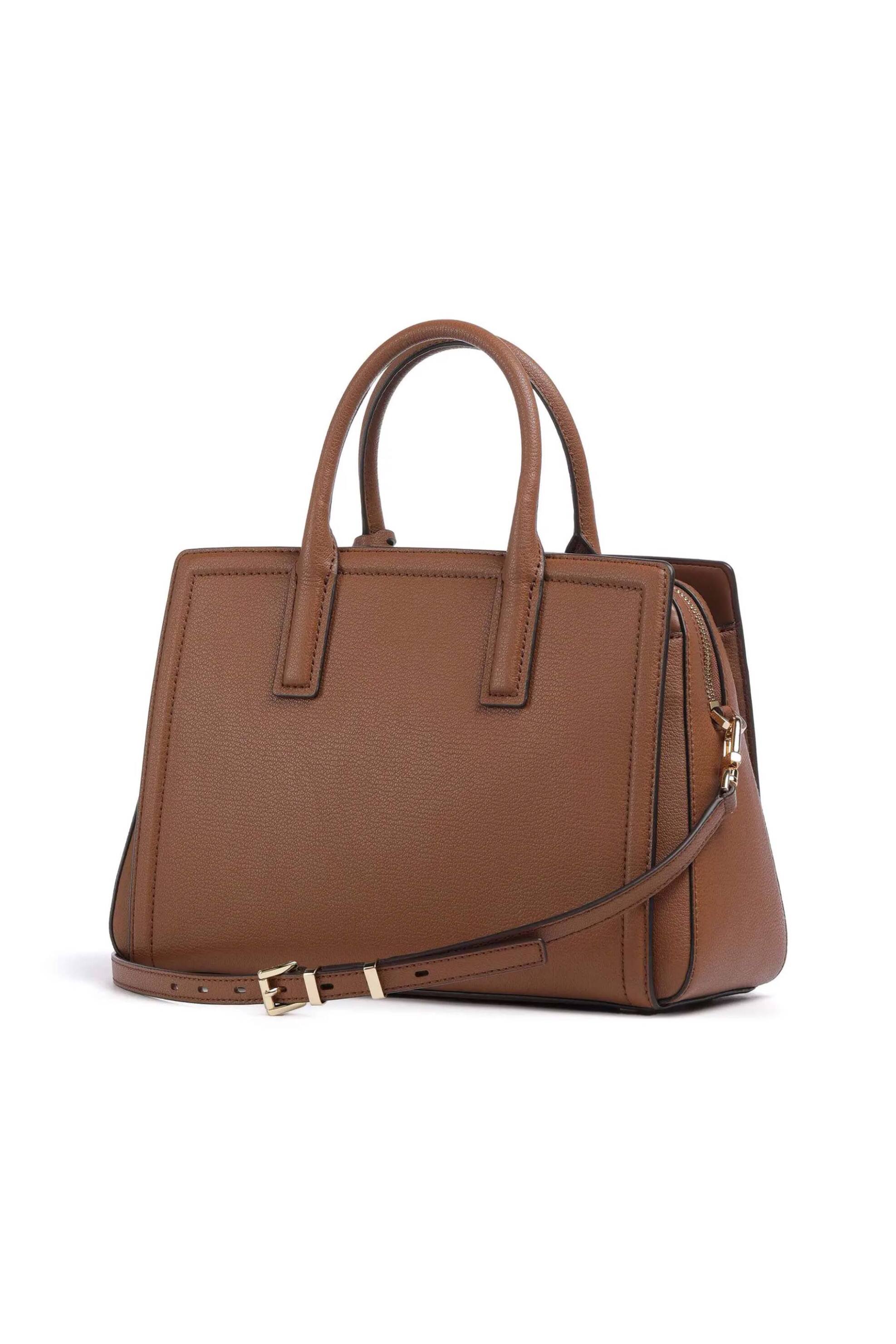 Michael Kors γυναικεία δερμάτινη τσάντα χειρός με μεταλλικό λογότυπο 