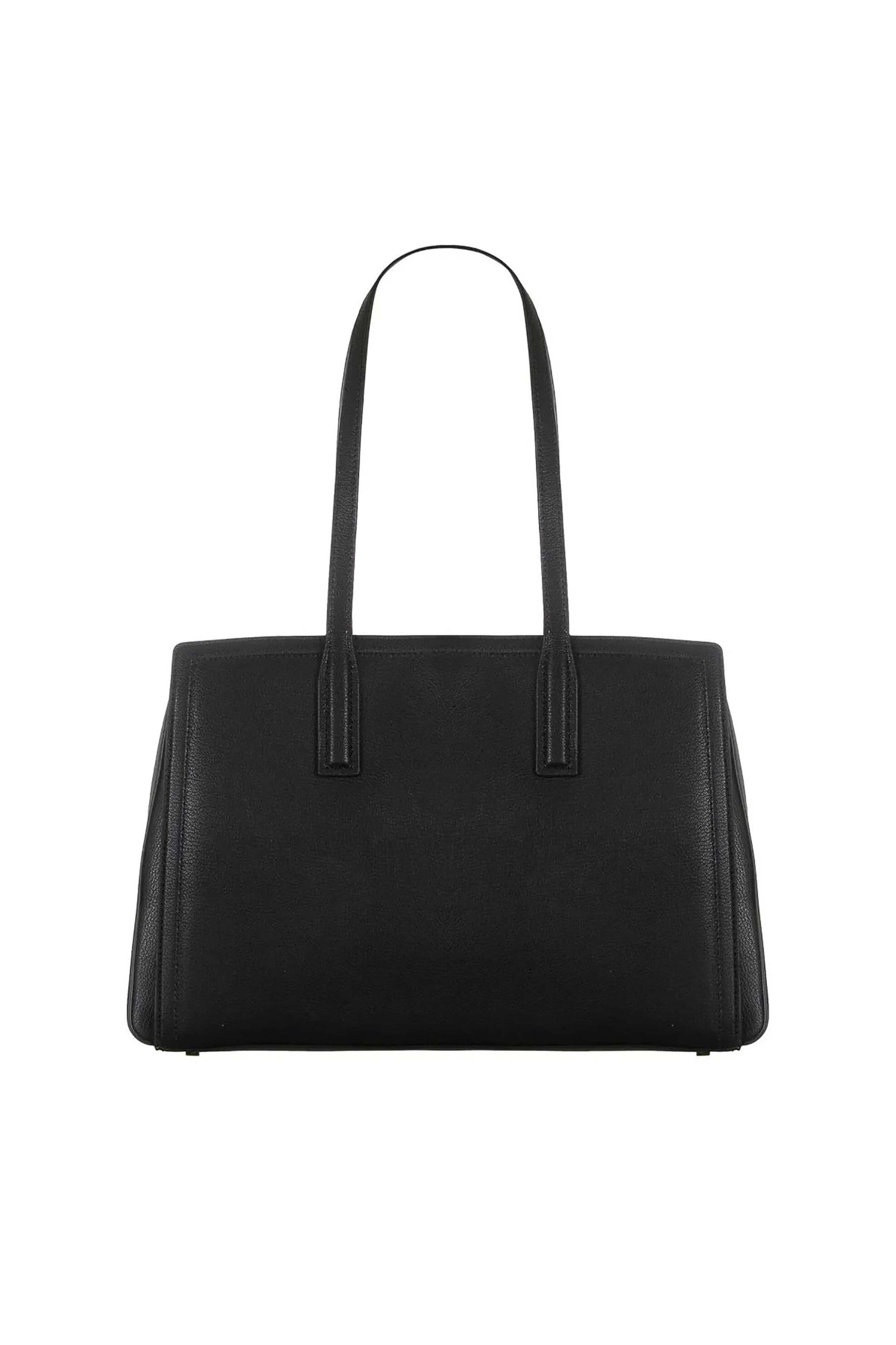 MICHAEL KORS Michael Kors γυναικεία δερμάτινη τσάντα tote με μεταλλικό λογότυπο "Laila" - 30S5G9IT2L Μαύρο - 3