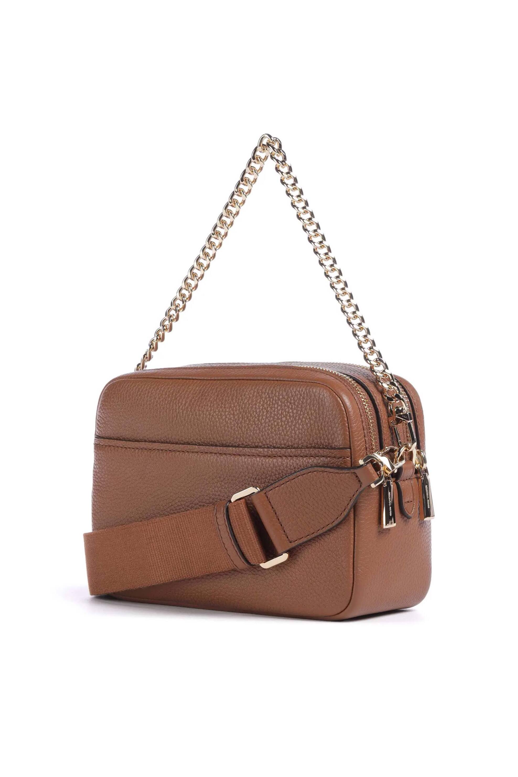 MICHAEL KORS Michael Kors γυναικεία δερμάτινη τσάντα crossbody "Bryant Medium" - 32S5GYTC5L Ταμπά - 2