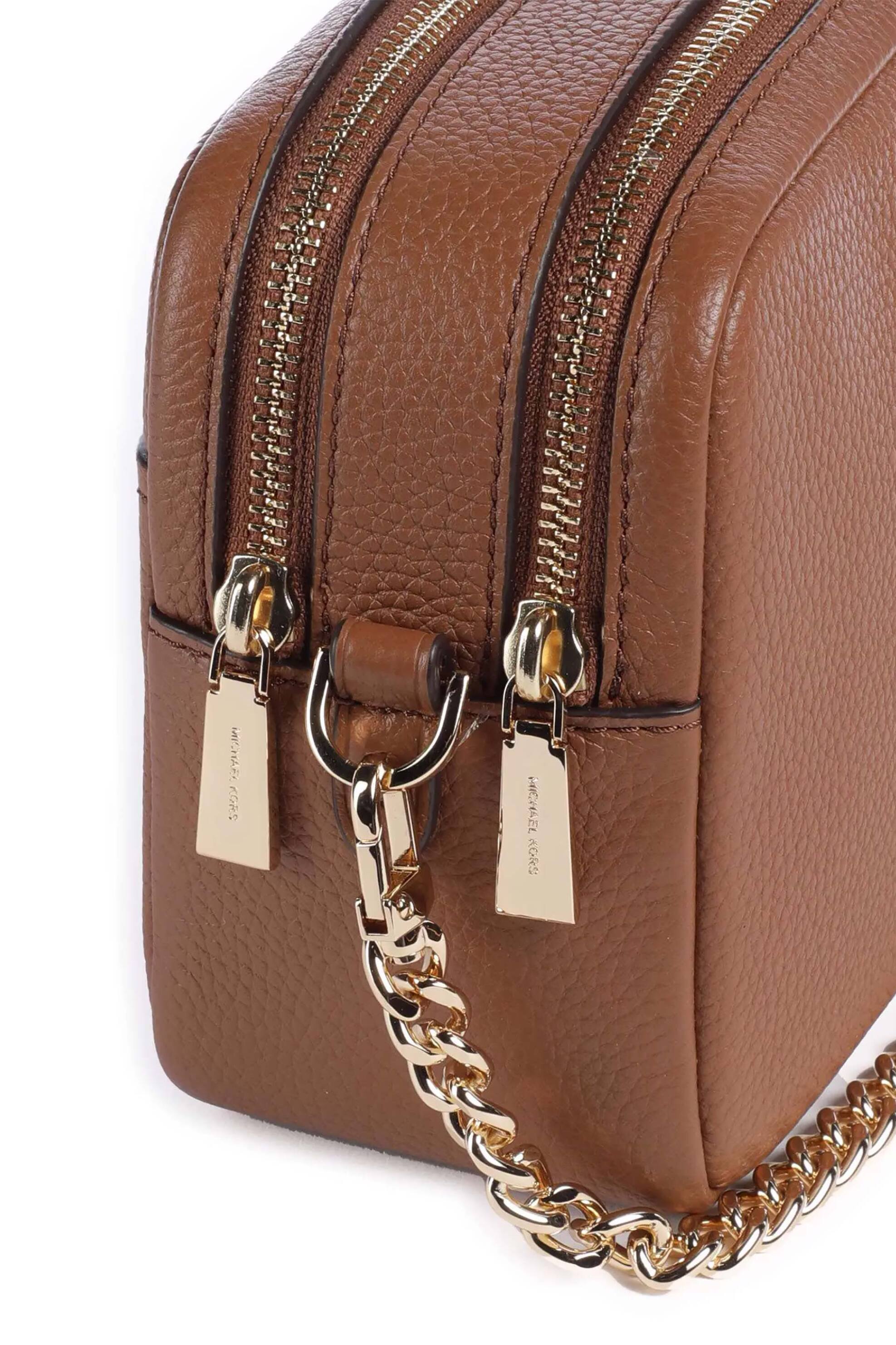 MICHAEL KORS Michael Kors γυναικεία δερμάτινη τσάντα crossbody "Bryant Medium" - 32S5GYTC5L Ταμπά - 3