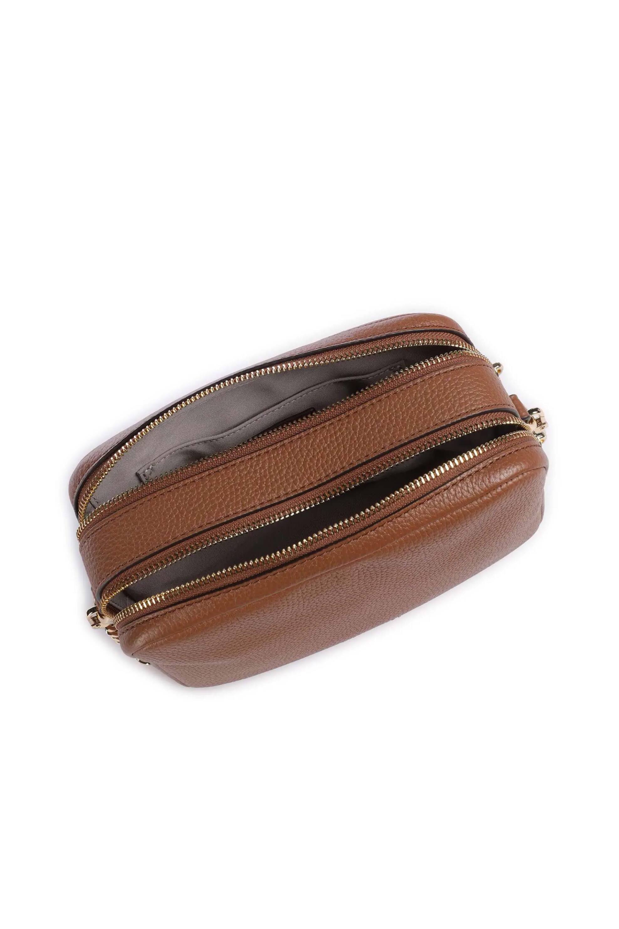 MICHAEL KORS Michael Kors γυναικεία δερμάτινη τσάντα crossbody "Bryant Medium" - 32S5GYTC5L Ταμπά - 4