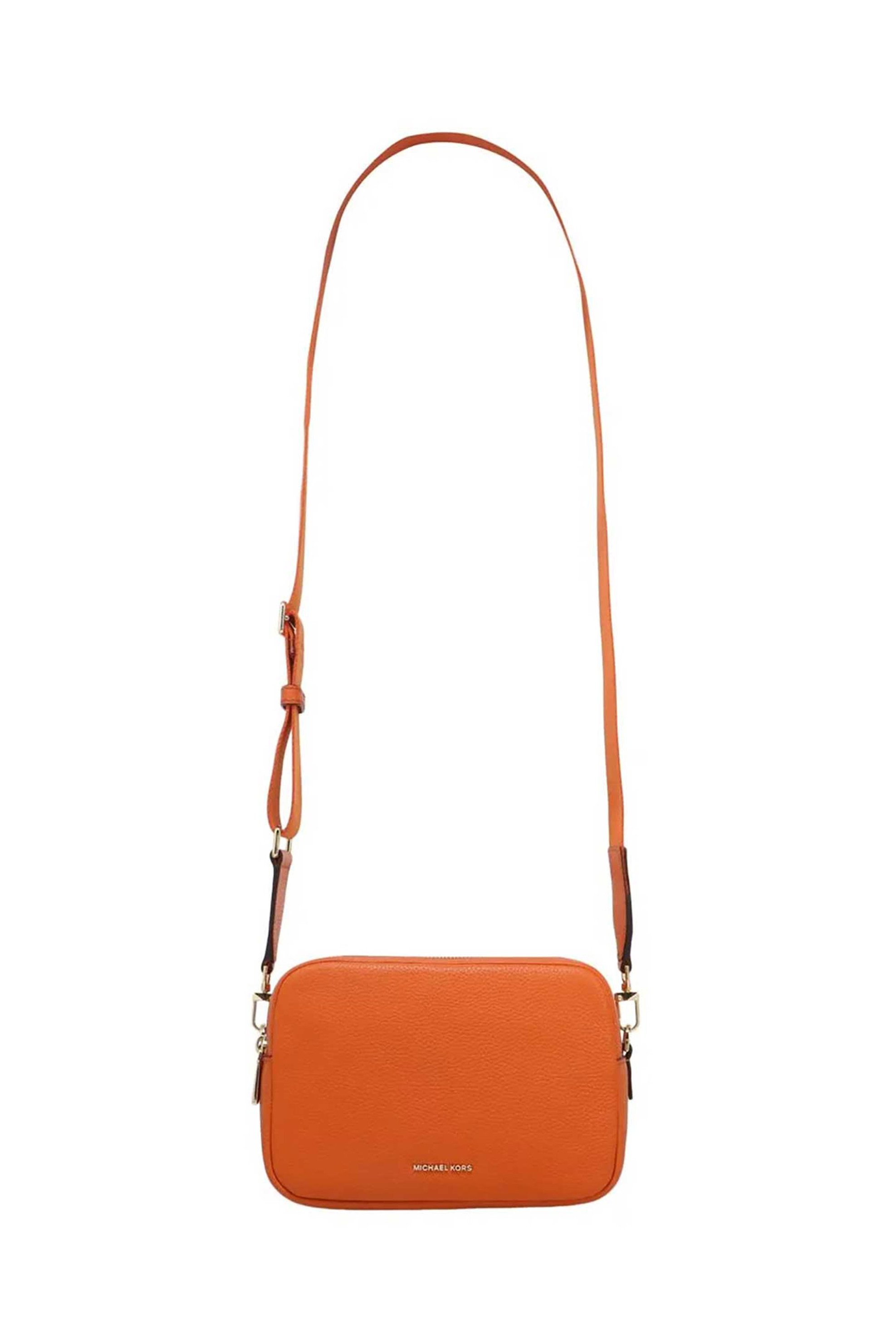 MICHAEL KORS Michael Kors γυναικεία δερμάτινη τσάντα crossbody "Bryant Medium" - 32S5GYTC5L Πορτοκαλί - 3