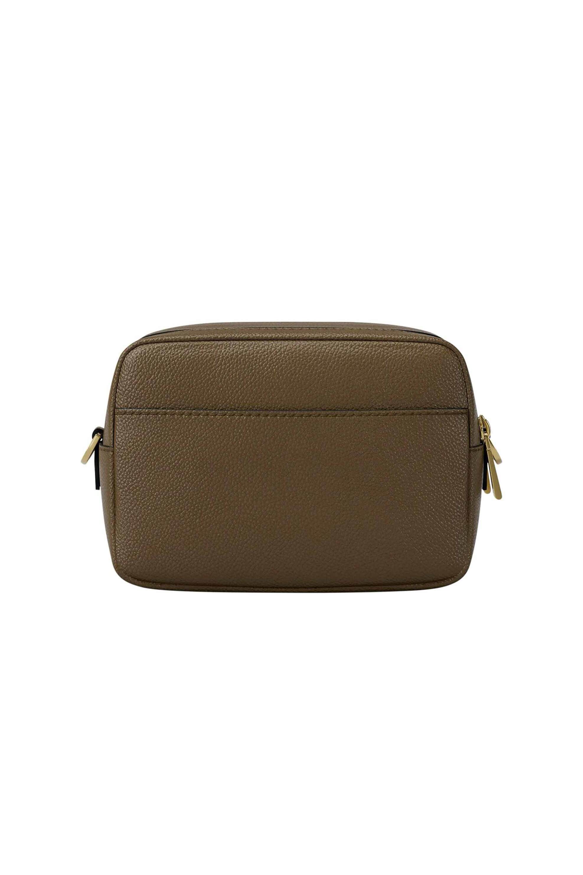 MICHAEL KORS Michael Kors γυναικεία δερμάτινη τσάντα crossbody "Bryant Medium" - 32S5GYTC5L Χακί - 3