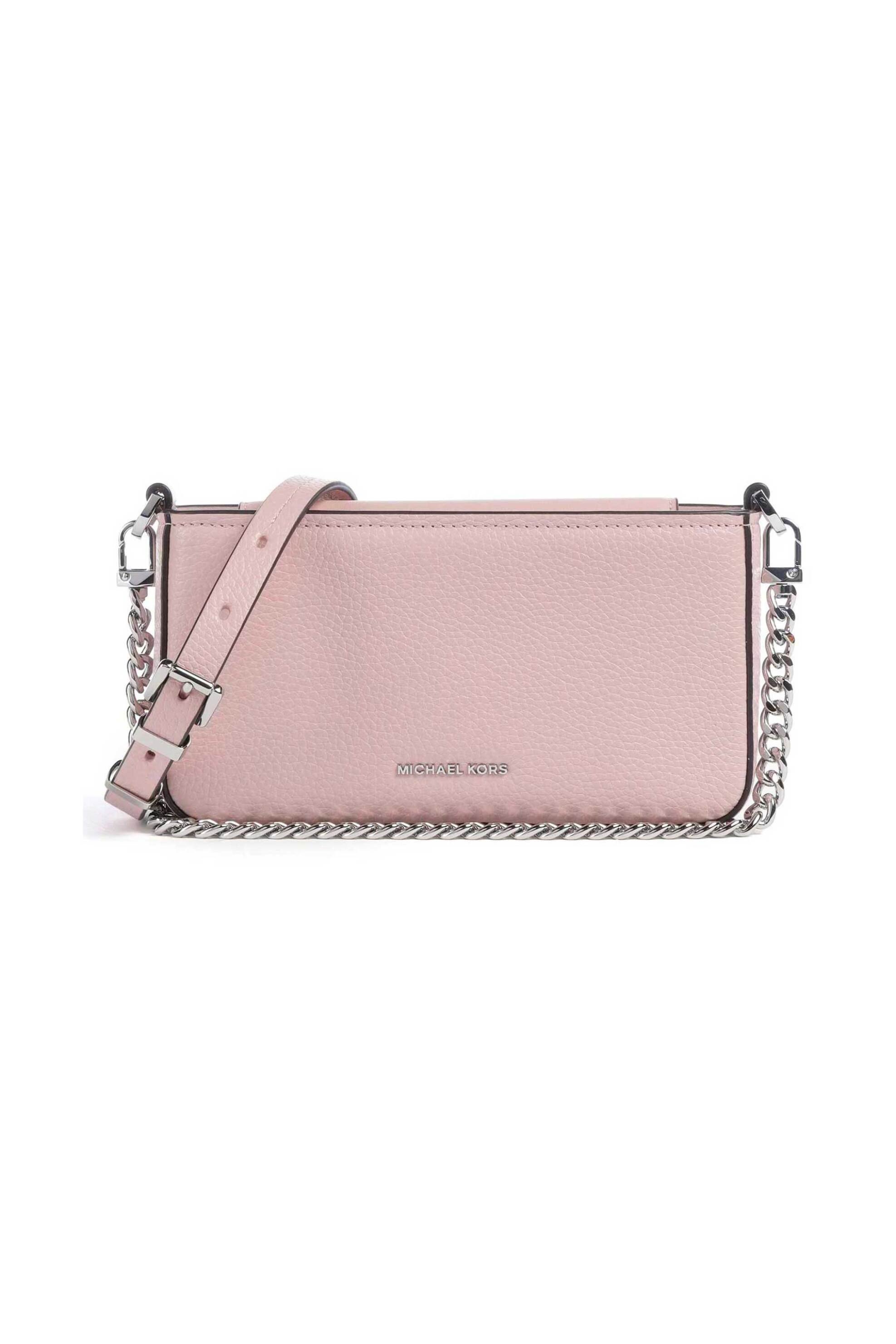 Michael Kors γυναικεία δερμάτινη τσάντα ώμου "Bryant Small" - 32S5SYTU1L Ροζ