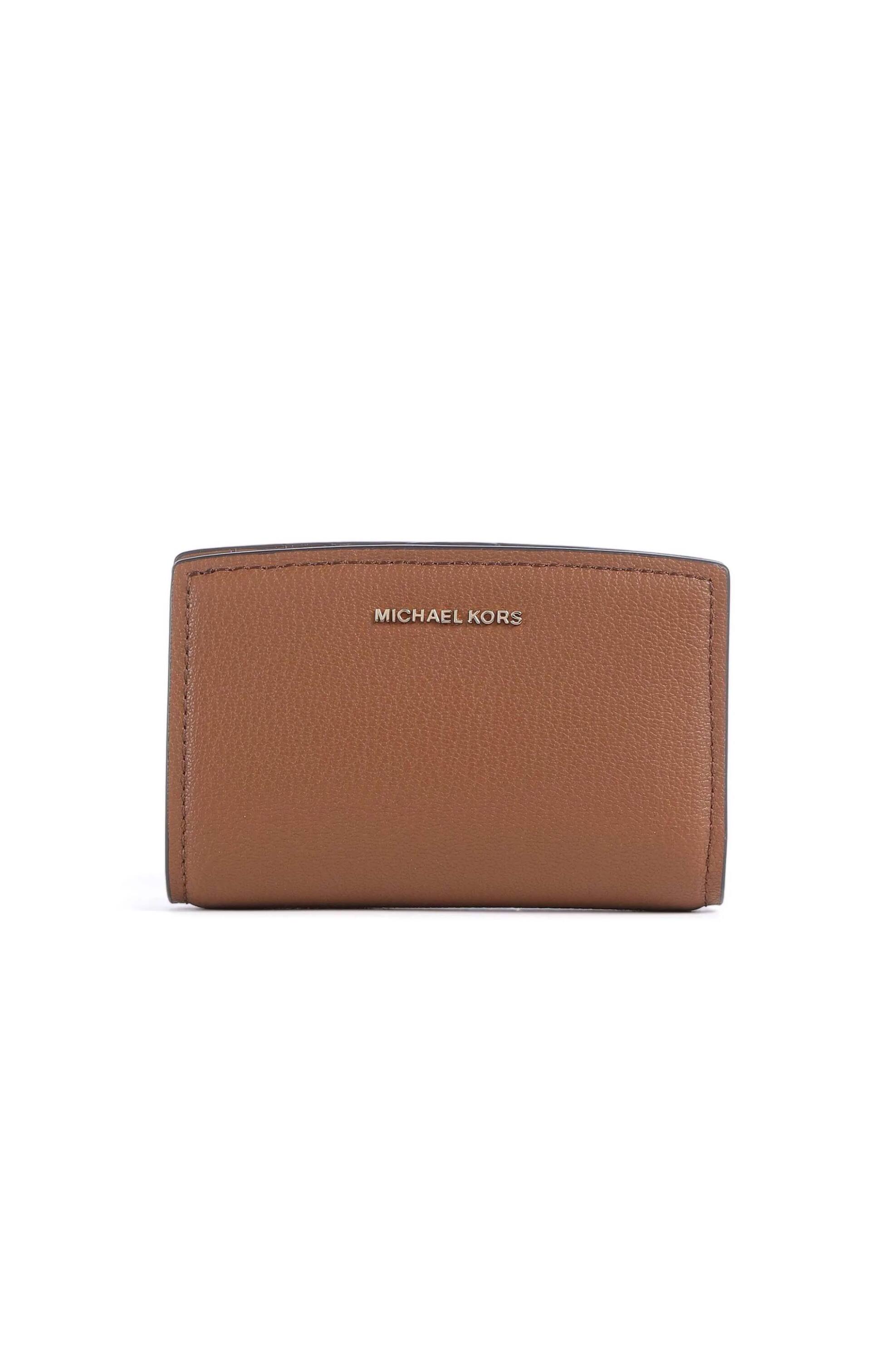 Michael Kors γυναικείο δερμάτινο πορτοφόλι με μεταλλικό λογότυπο "Bryant" - 32S5GYTZ2L Ταμπά