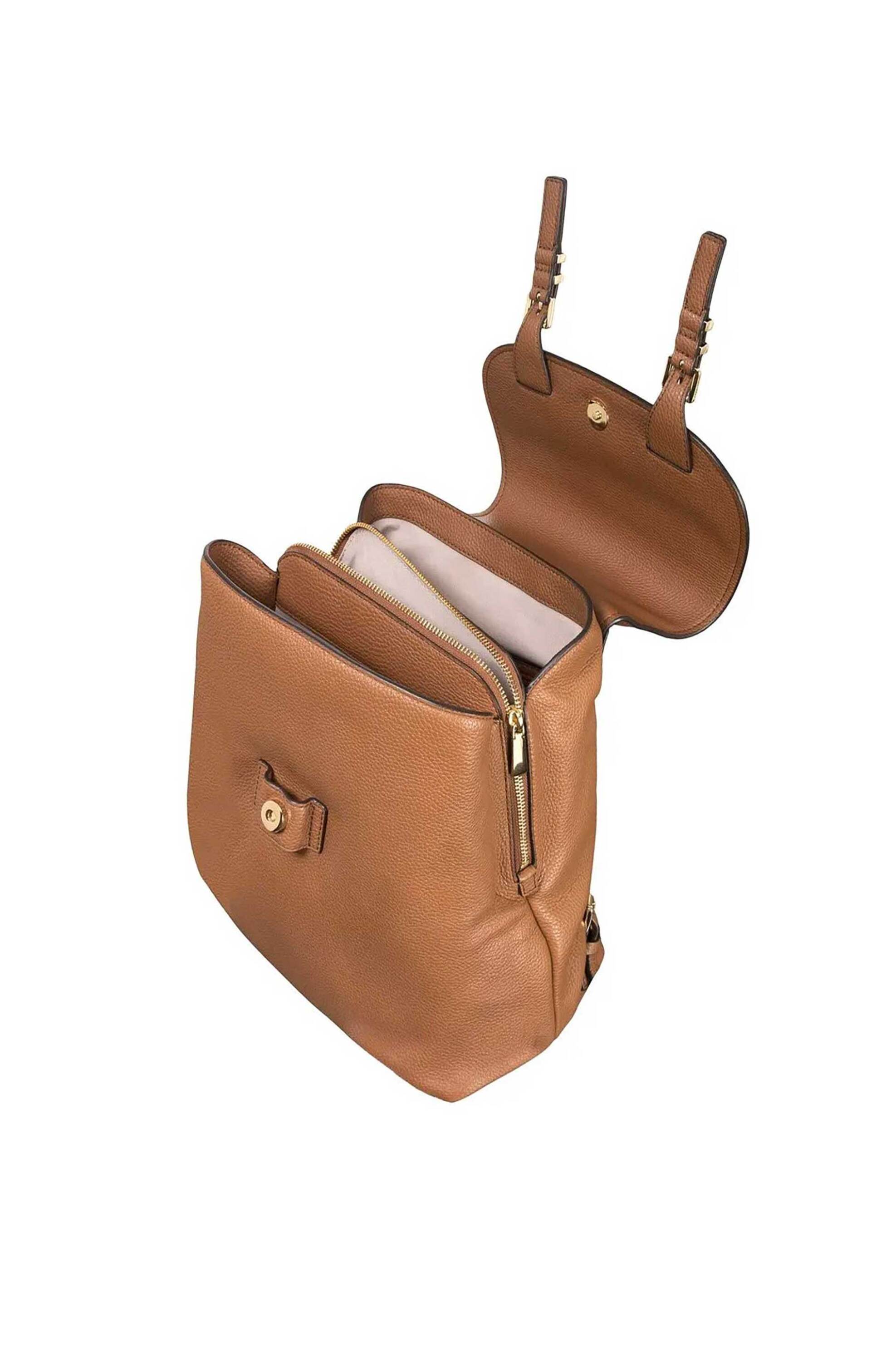 Michael Kors γυναικείο backpack με μεταλλικό λογότυπο "Quinn" - 30T5GQNB2L Ταμπά φωτογραφία