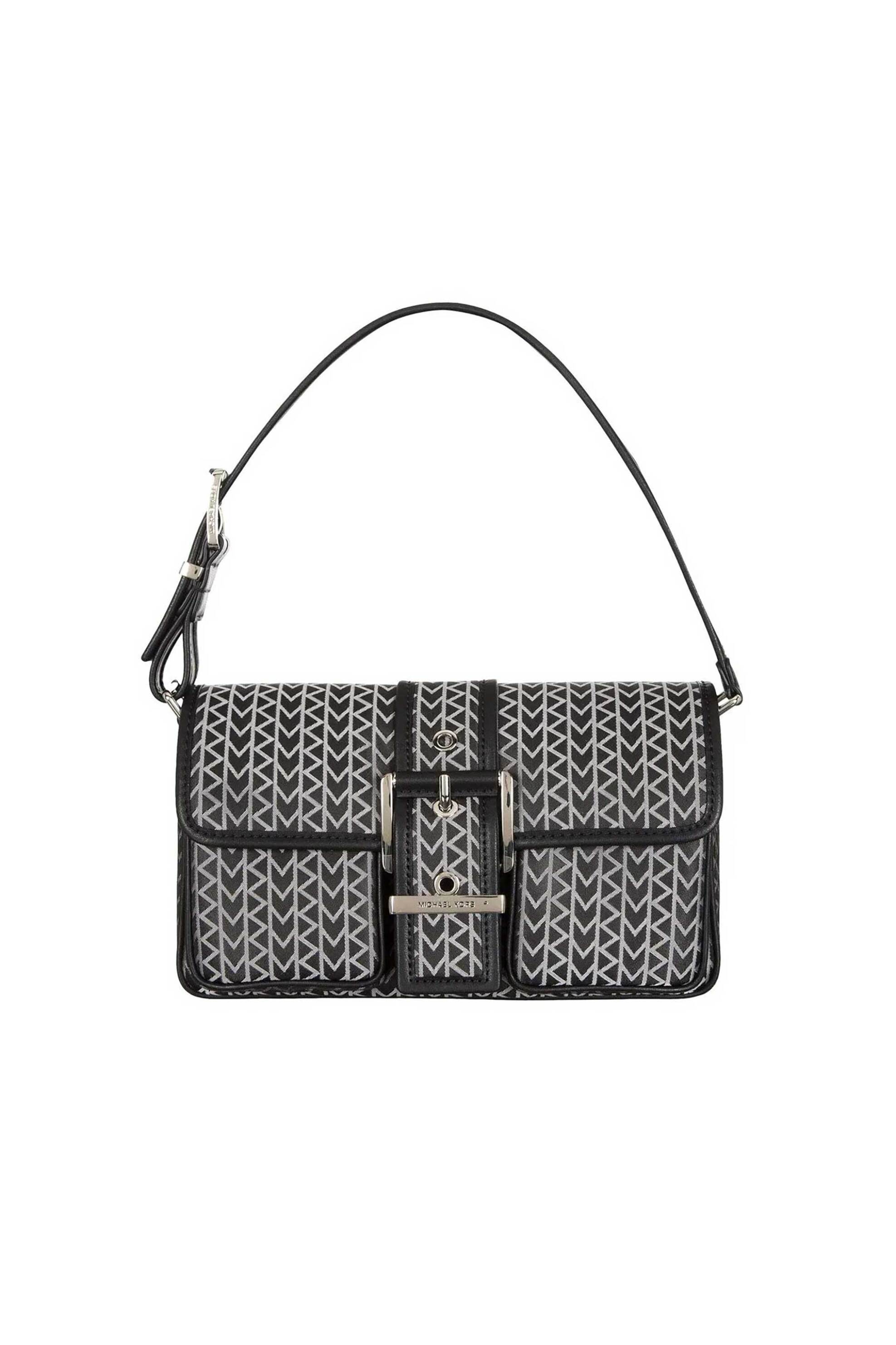 Michael Kors γυναικεία τσάντα χειρός με αγκάφα και all-over print "Colby" - 30T5SBAL8J Ασπρόμαυρο