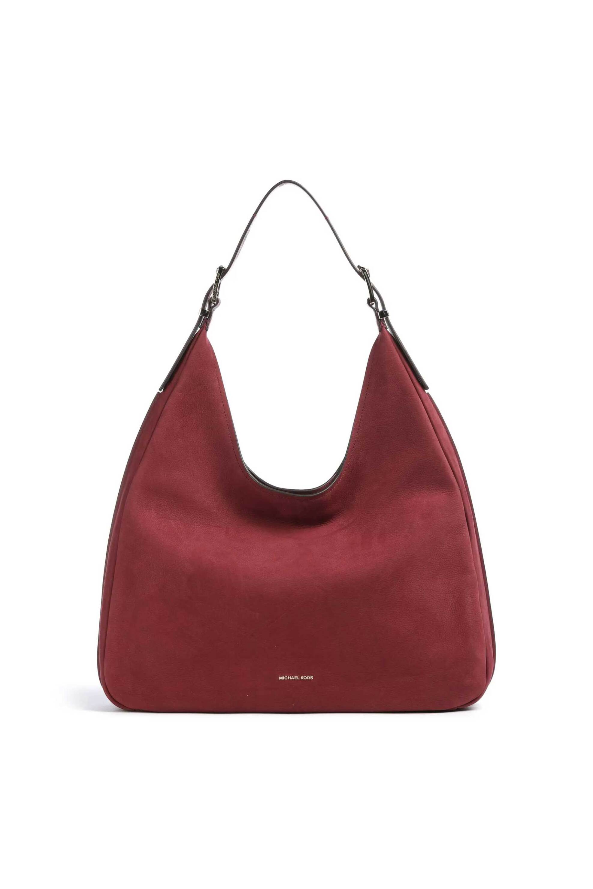 Michael Kors γυναικεία δερμάτινη τσάντα hobo "Nolita" - 30F4GY5H3T Βυσσινί