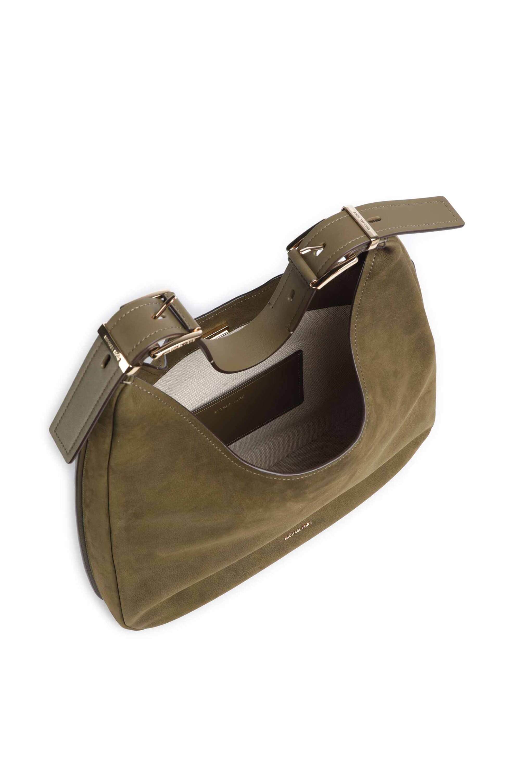 MICHAEL KORS Michael Kors γυναικεία δερμάτινη τσάντα hobo "Nolita Large" - 30F4GY5H3T Χακί - 3