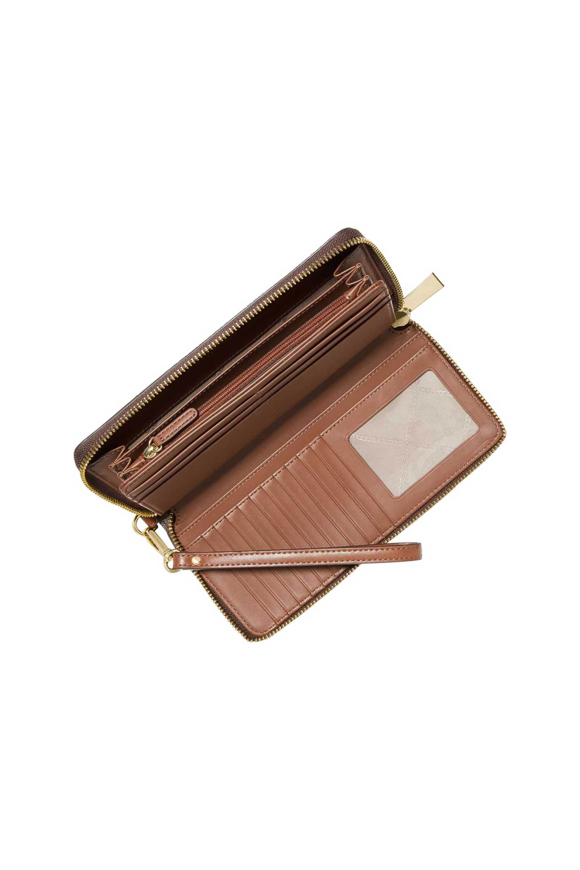 Michael Kors Γυναικείο Δερμάτινο Πορτοφόλι Jet Set - 32F1Gj6E7B Καφέ