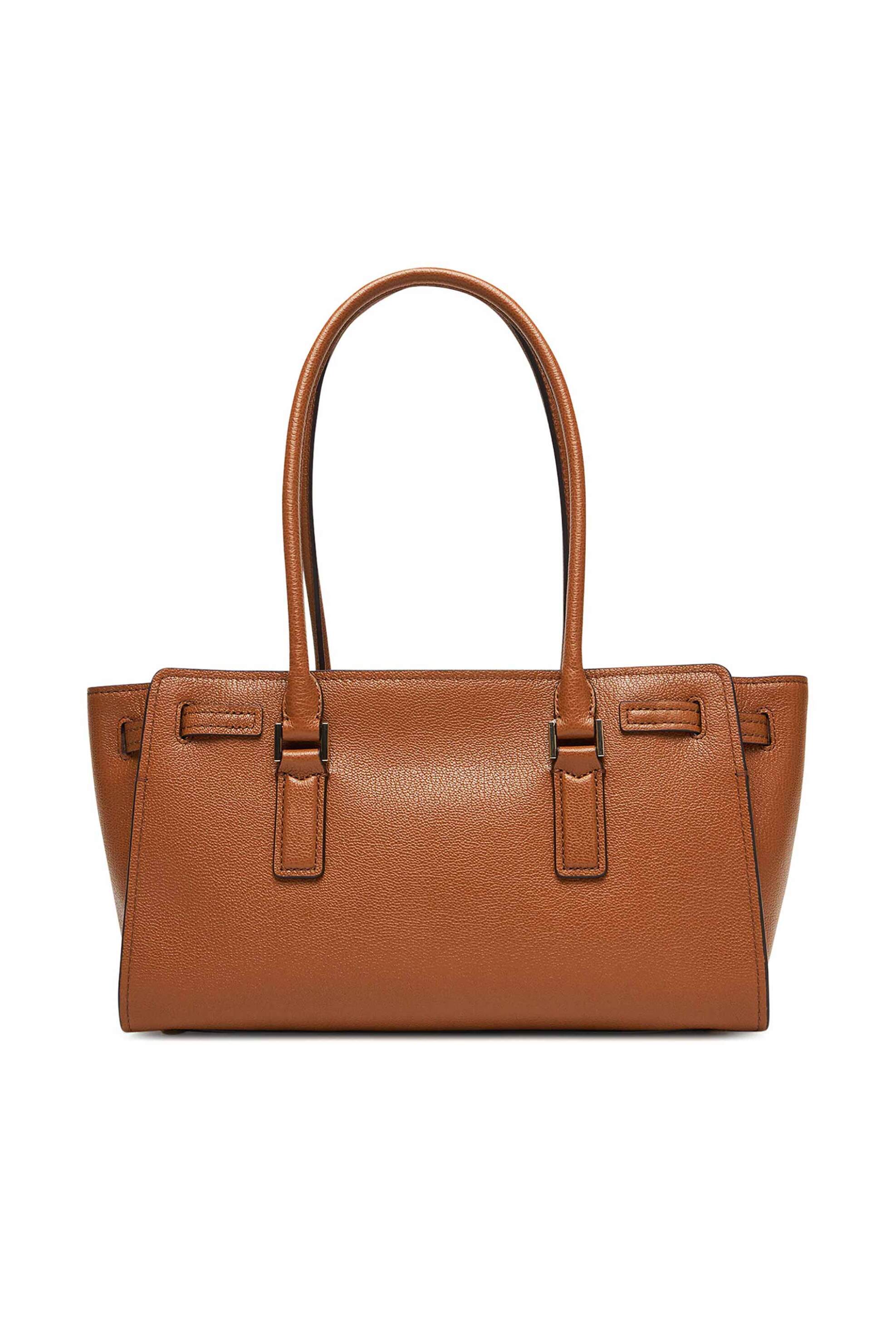MICHAEL KORS Michael Kors γυναικεία δερμάτινη τσάντα ώμου "Hamilton Small" - 30F5GNXT0L Ταμπά - 3