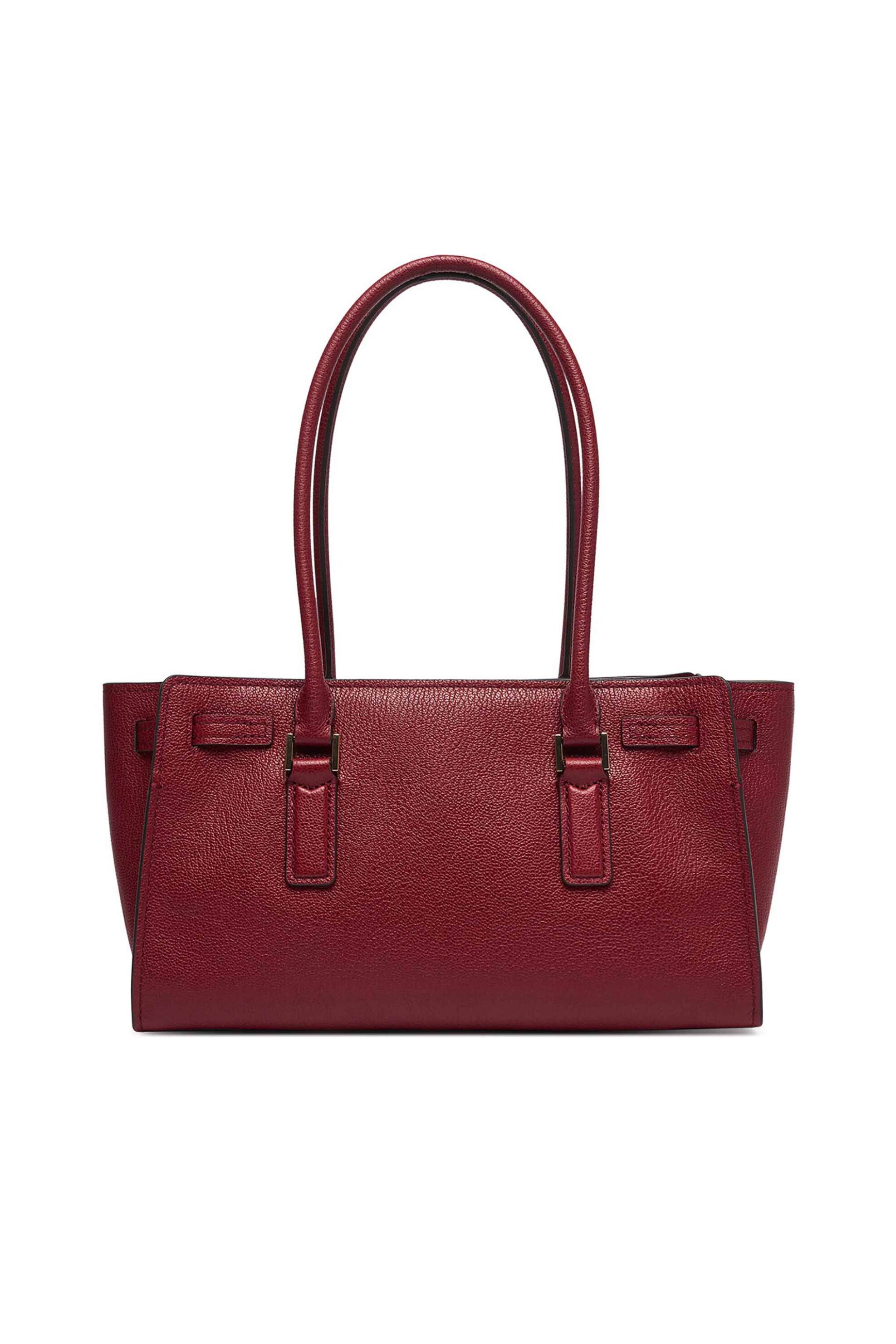 MICHAEL KORS Michael Kors γυναικεία δερμάτινη τσάντα ώμου "Hamilton Small" - 30F5GNXT0L Μπορντό - 3