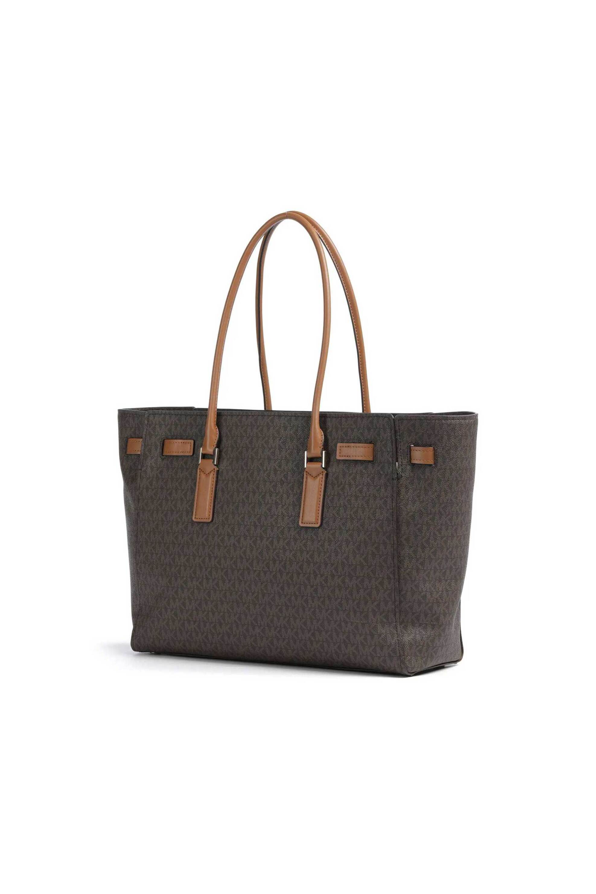 Michael Kors γυναικεία τσάντα tote με all-over monogram "Hamilton Large" - 30F5GNXT3B Καφέ φωτογραφία