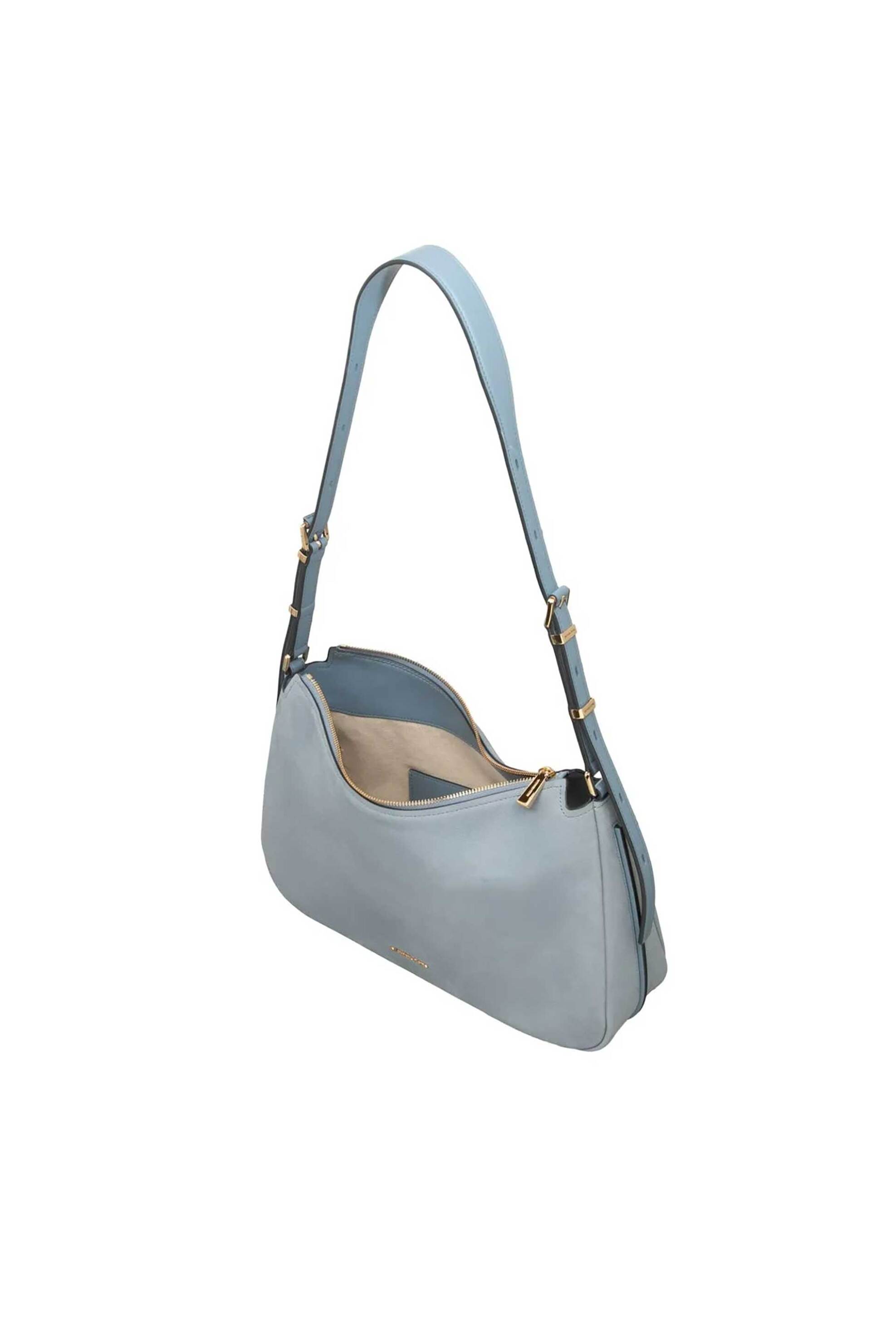 Michael Kors Γυναικεία Nubuck Τσάντα Hobo Nolita Medium - 30F5Gy5M2L Μπλε Ανοιχτό