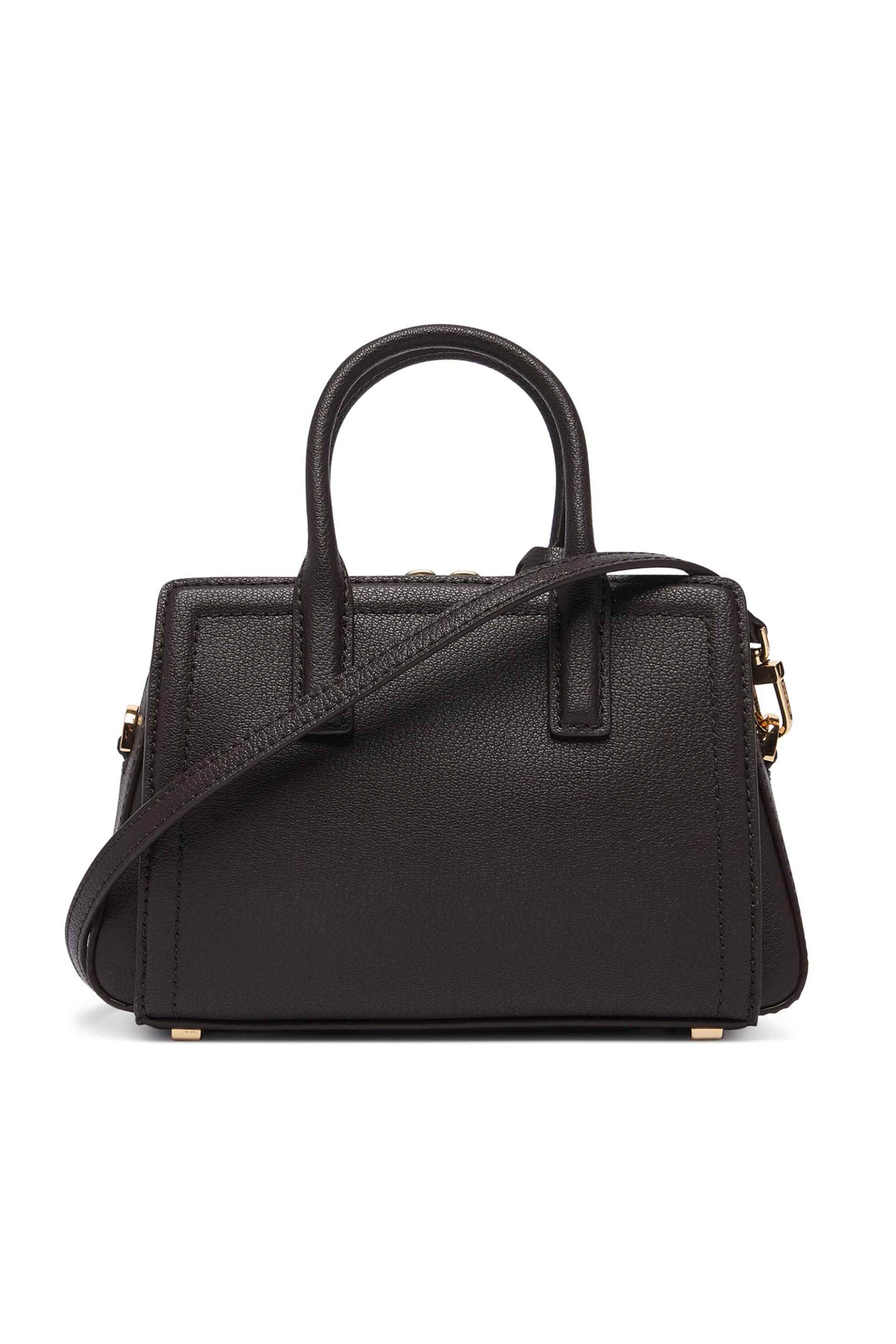 MICHAEL KORS Michael Kors γυναικεία δερμάτινη τσάντα crossbody με μεταλλικό λογότυπο "Laila" - 32F5G9IC0L Καφέ Σκούρο - 2