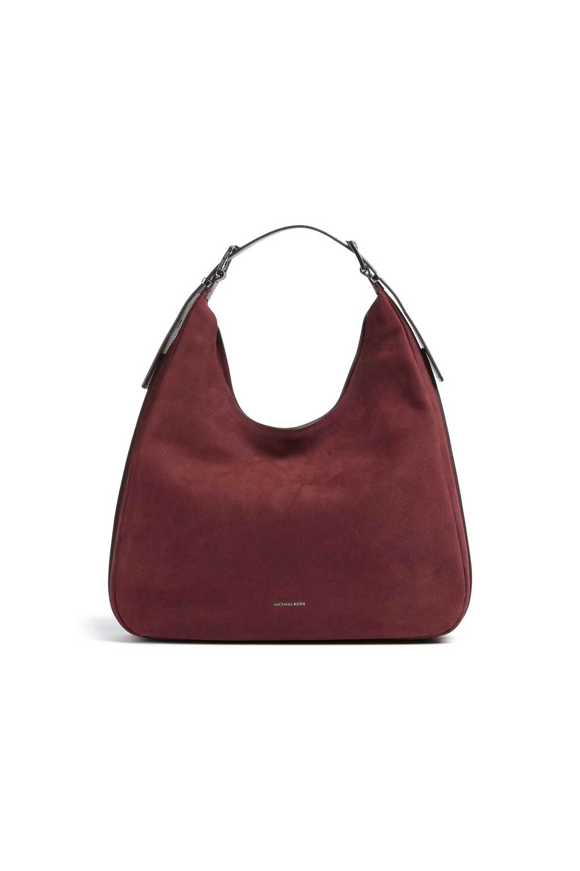 Michael Kors γυναικεία δερμάτινη τσάντα hobo "Nolita" - 30F4SY5H3T Μπορντό