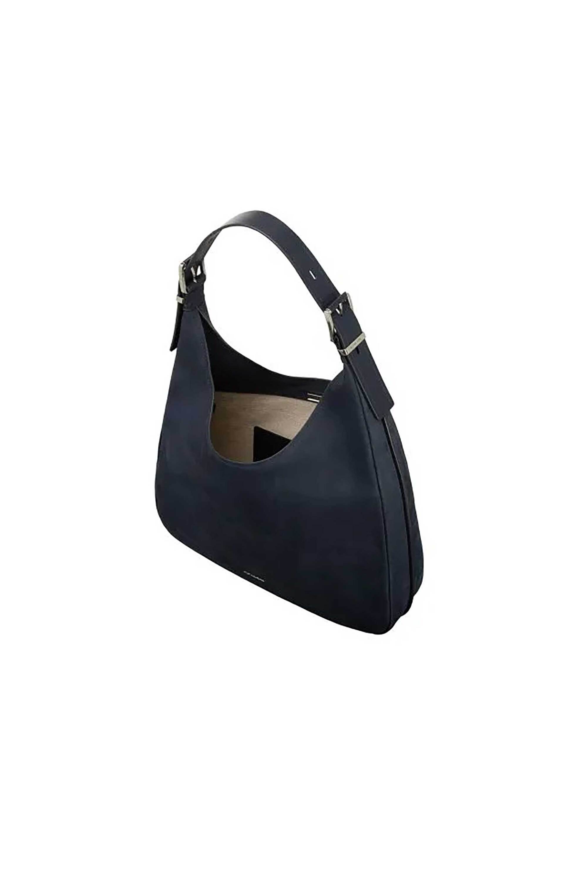 Michael Kors Γυναικεία Δερμάτινη Τσάντα Hobo Nolita - 30F4Sy5H3T Σκούρο Μπλε