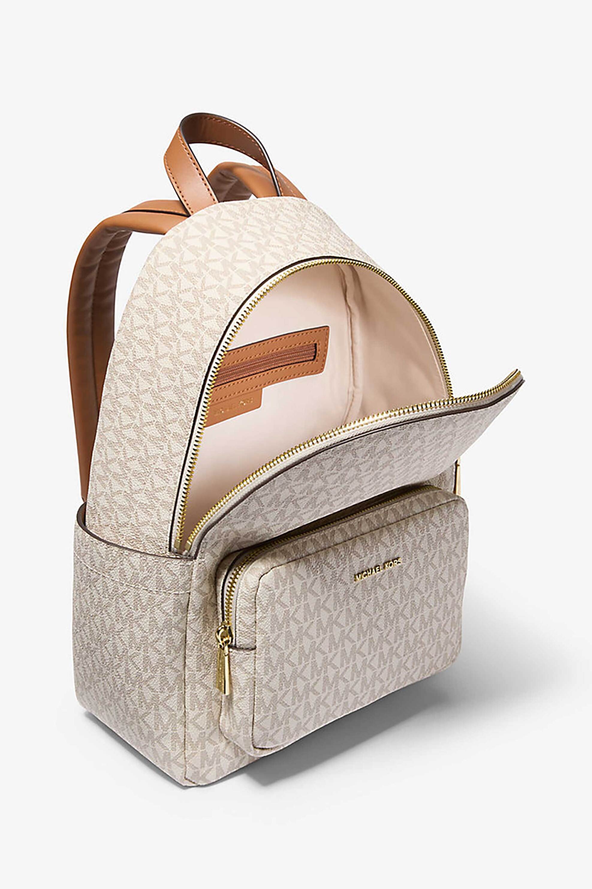 Michael Kors γυναικείο backpack με all-over monogram και μεταλλικό λογότυπο 