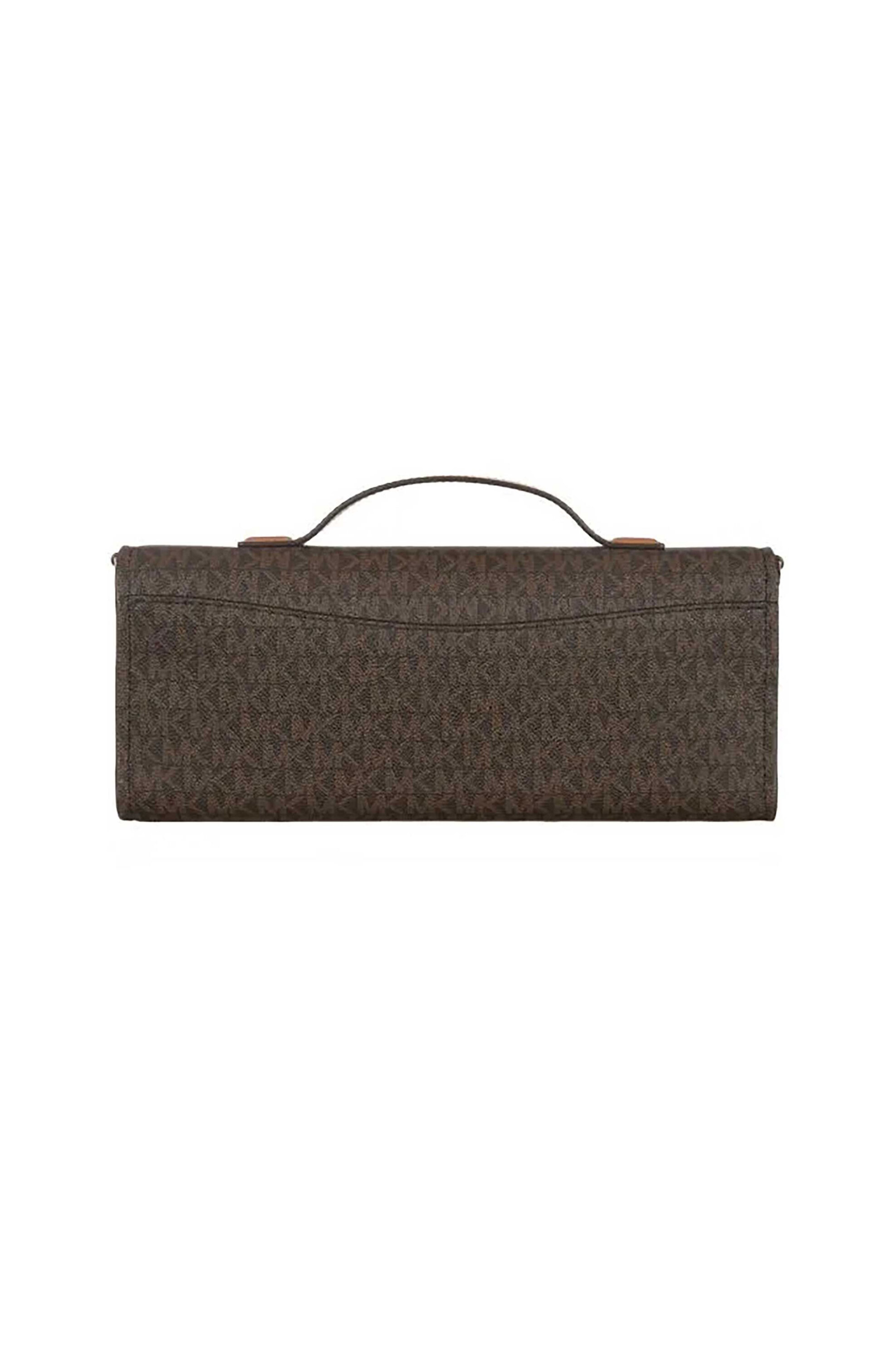 Michael Kors γυναικείο clutch με all-over monogram - 30R6GHMC8B Καφέ φωτογραφία