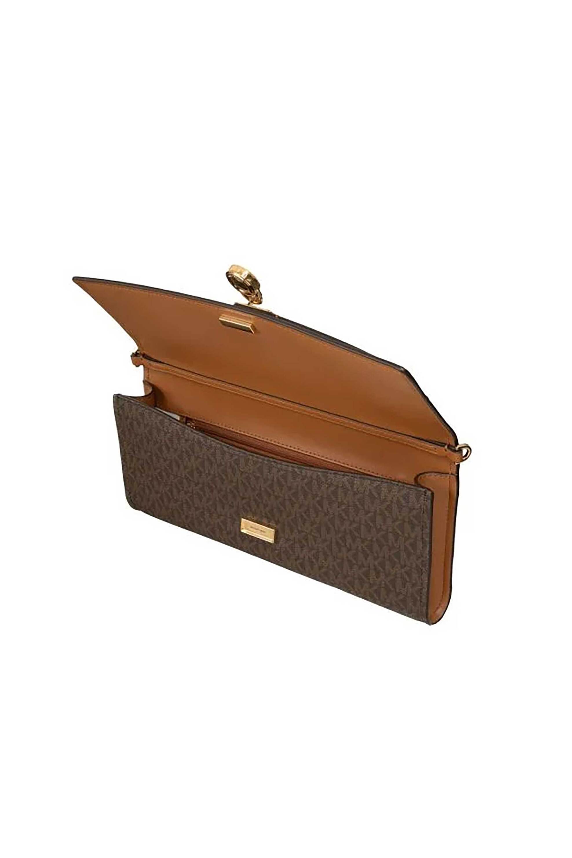 Michael Kors γυναικείο clutch με all-over monogram - 30R6GHMC8B Καφέ φωτογραφία