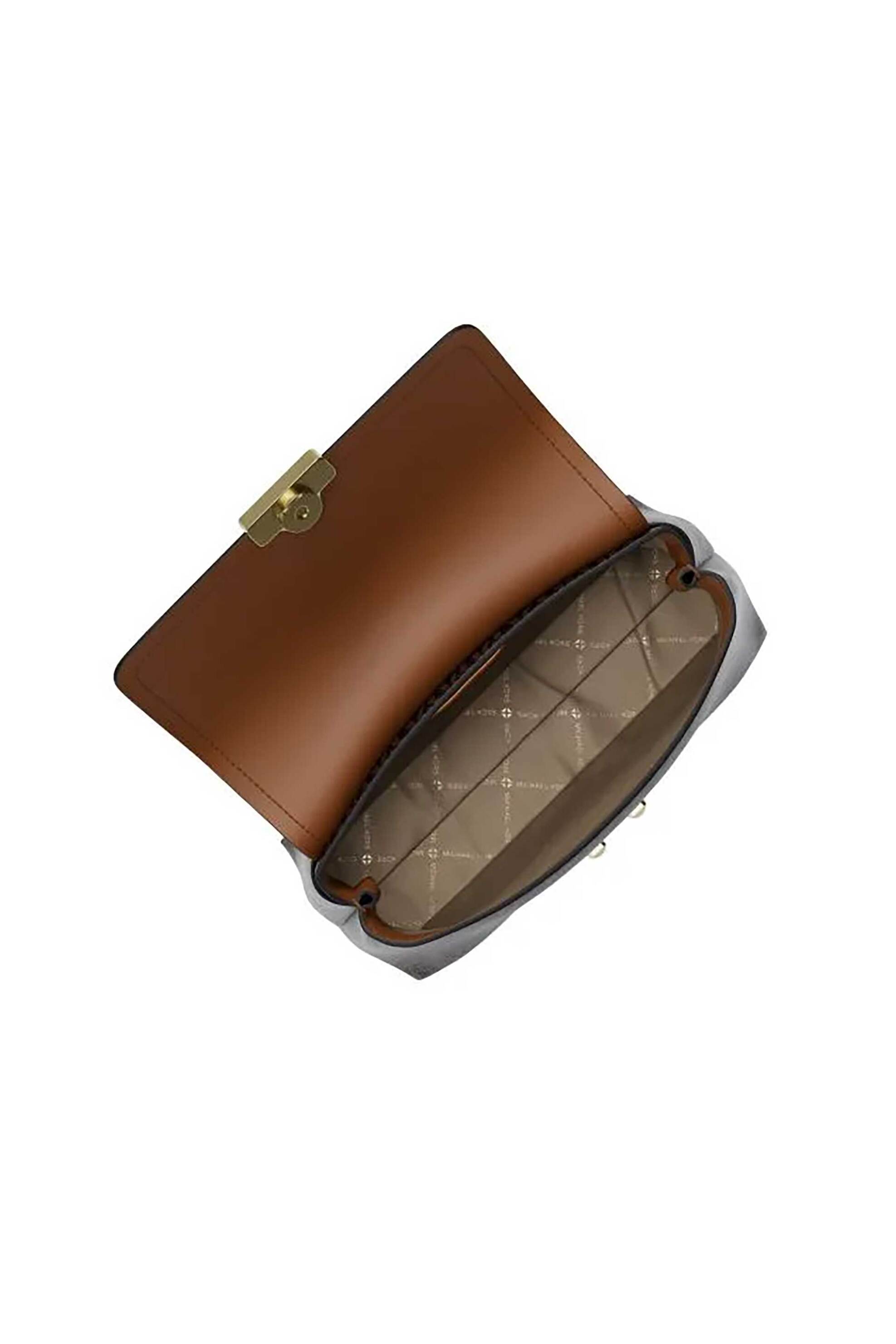 MICHAEL KORS Michael Kors γυναικεία τσάντα crossbody με all-over monogram και μεταλλικό λογότυπο "Tribeca Extra-Small" - 32R6G2RC0B Καφέ - 2