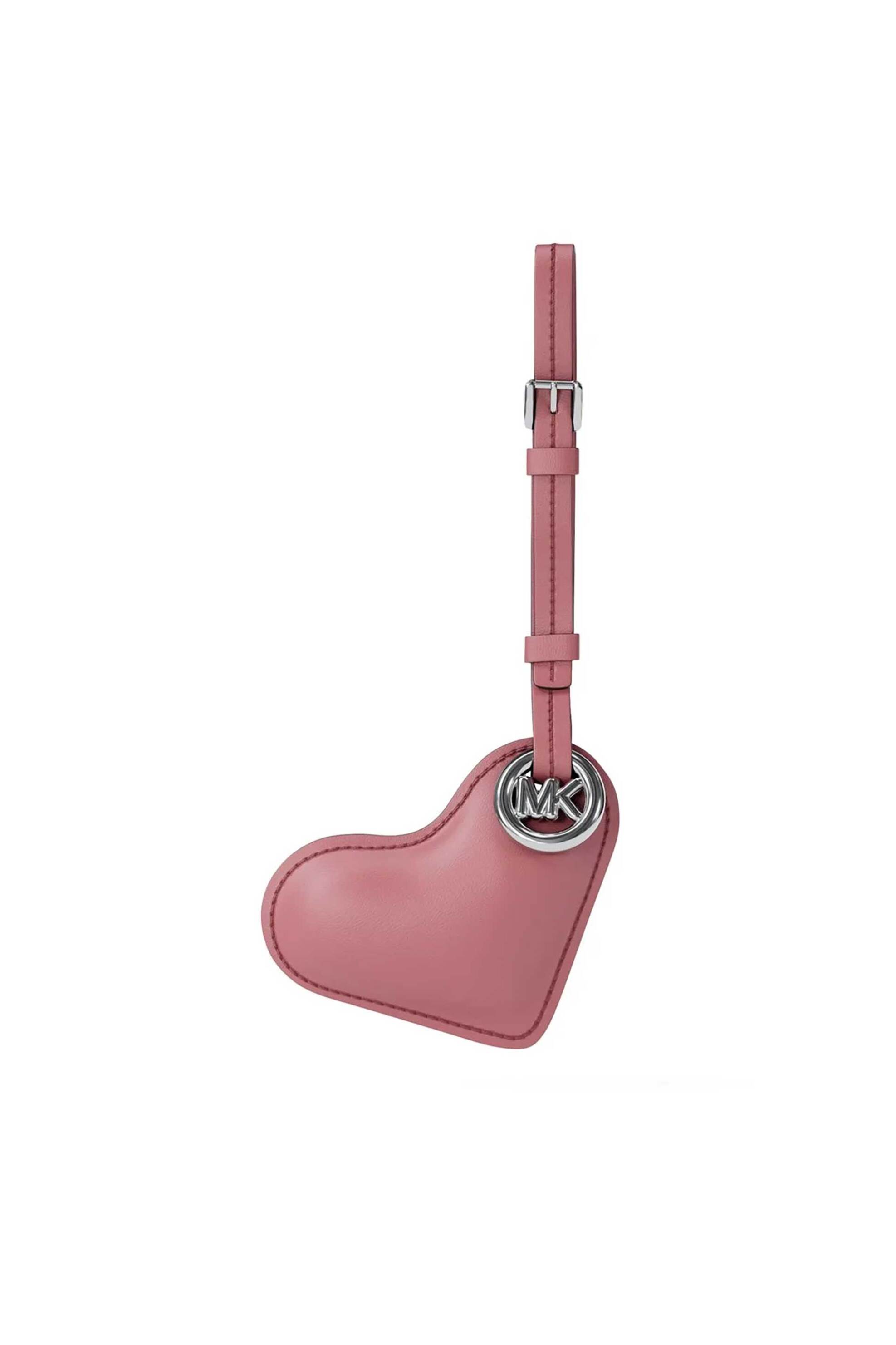 Michael Kors γυναικείο δερμάτινο μπρελόκ/charm τσάντας "Heart" - 32R6SD0K3L Ροζ