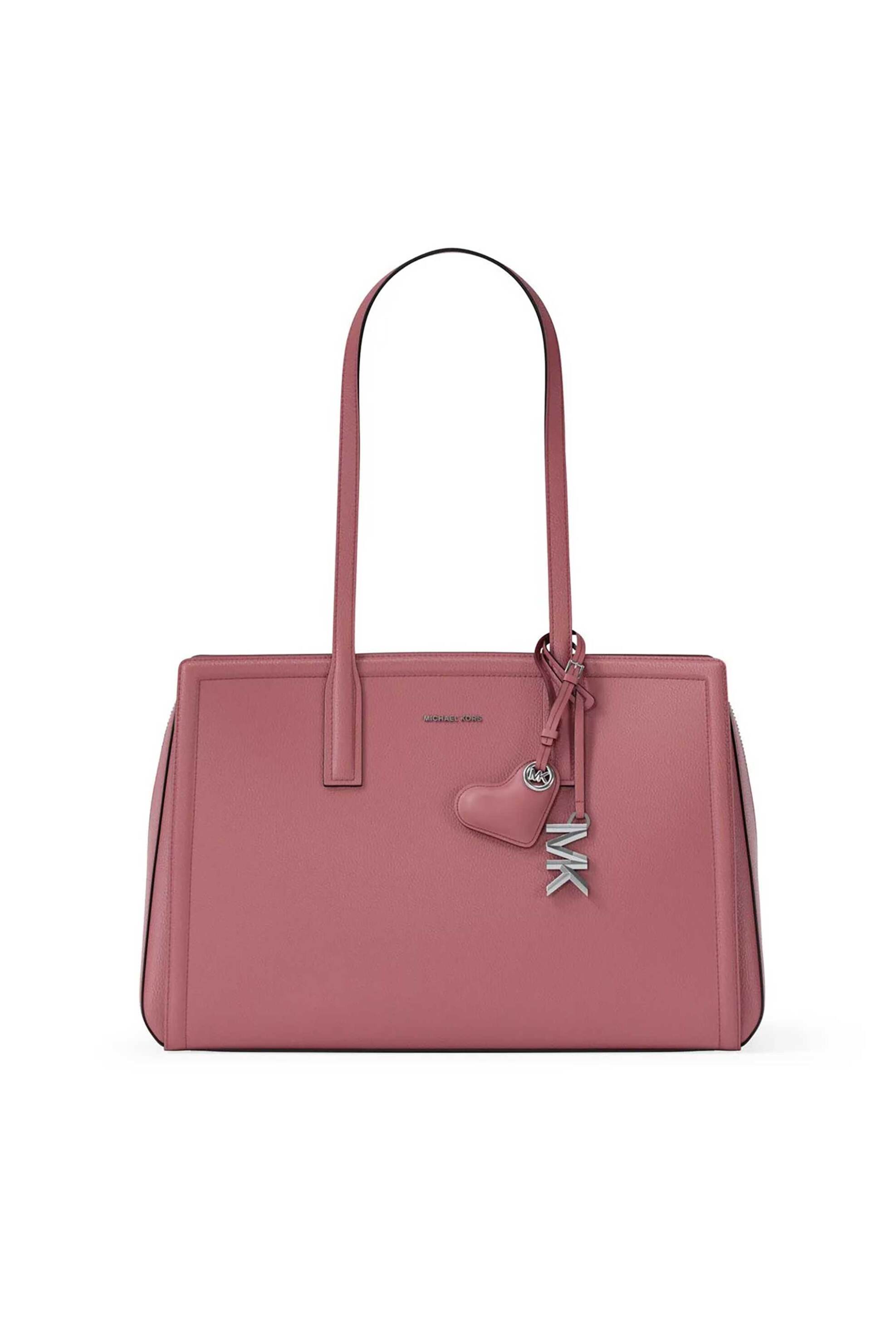 Michael Kors Γυναικείο Δερμάτινο Μπρελόκ Charm Τσάντας Heart - 32R6Sd0K3L Ροζ
