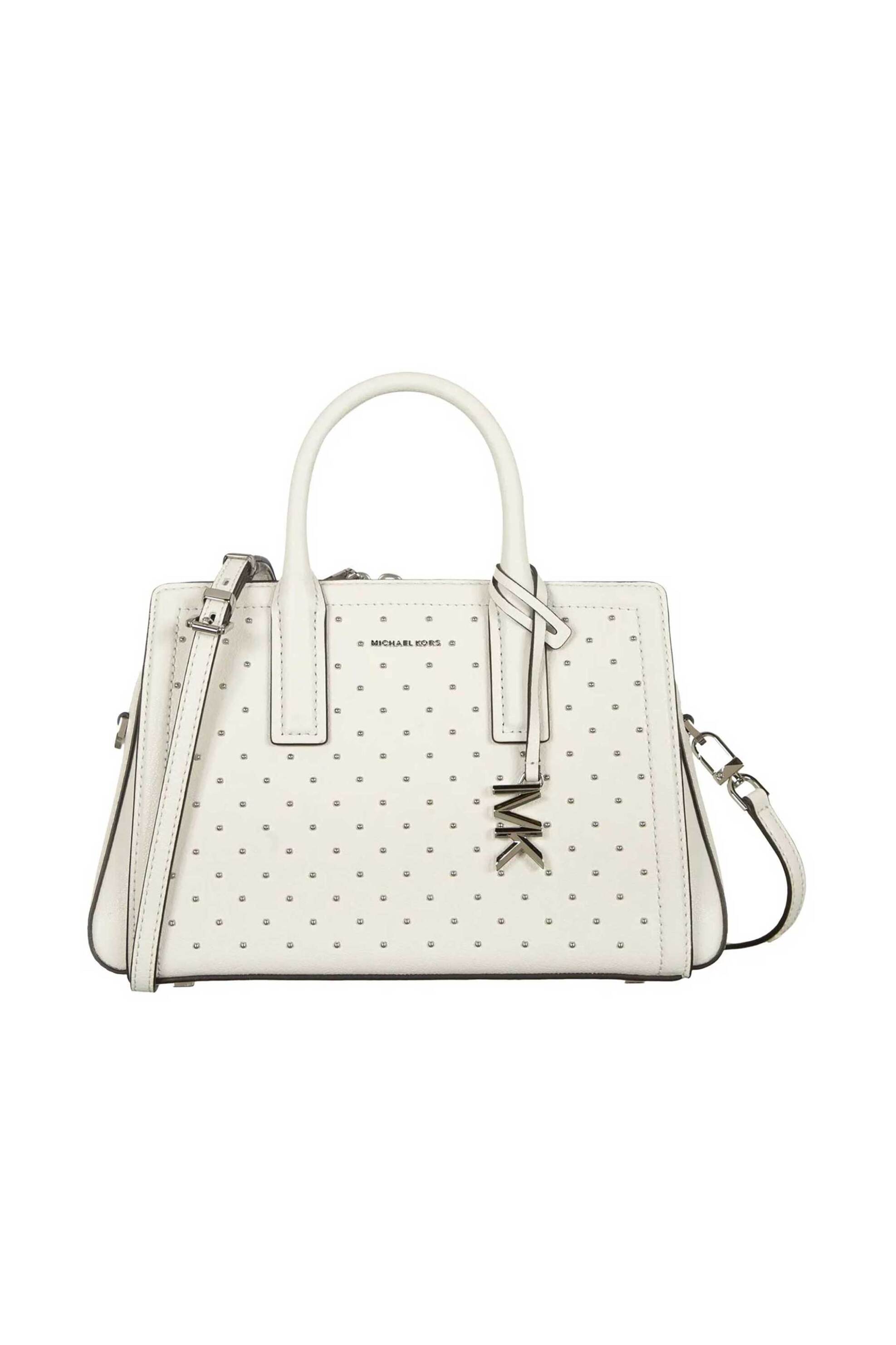 Michael Kors γυναικεία δερμάτινη τσάντα χειρός "Laila Small" - 30R6S9IS1E Λευκό