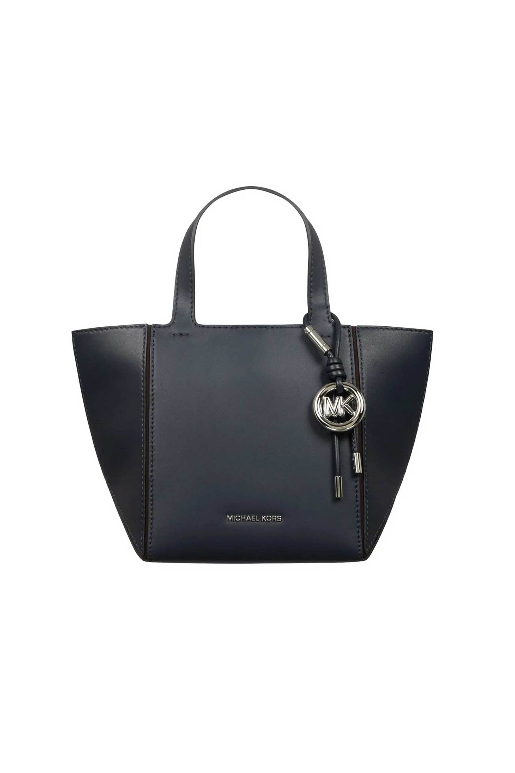 Michael Kors γυναικεία δερμάτινη τσάντα tote "Jordi Small" - 30R6S9JT9L Μπλε Σκούρο