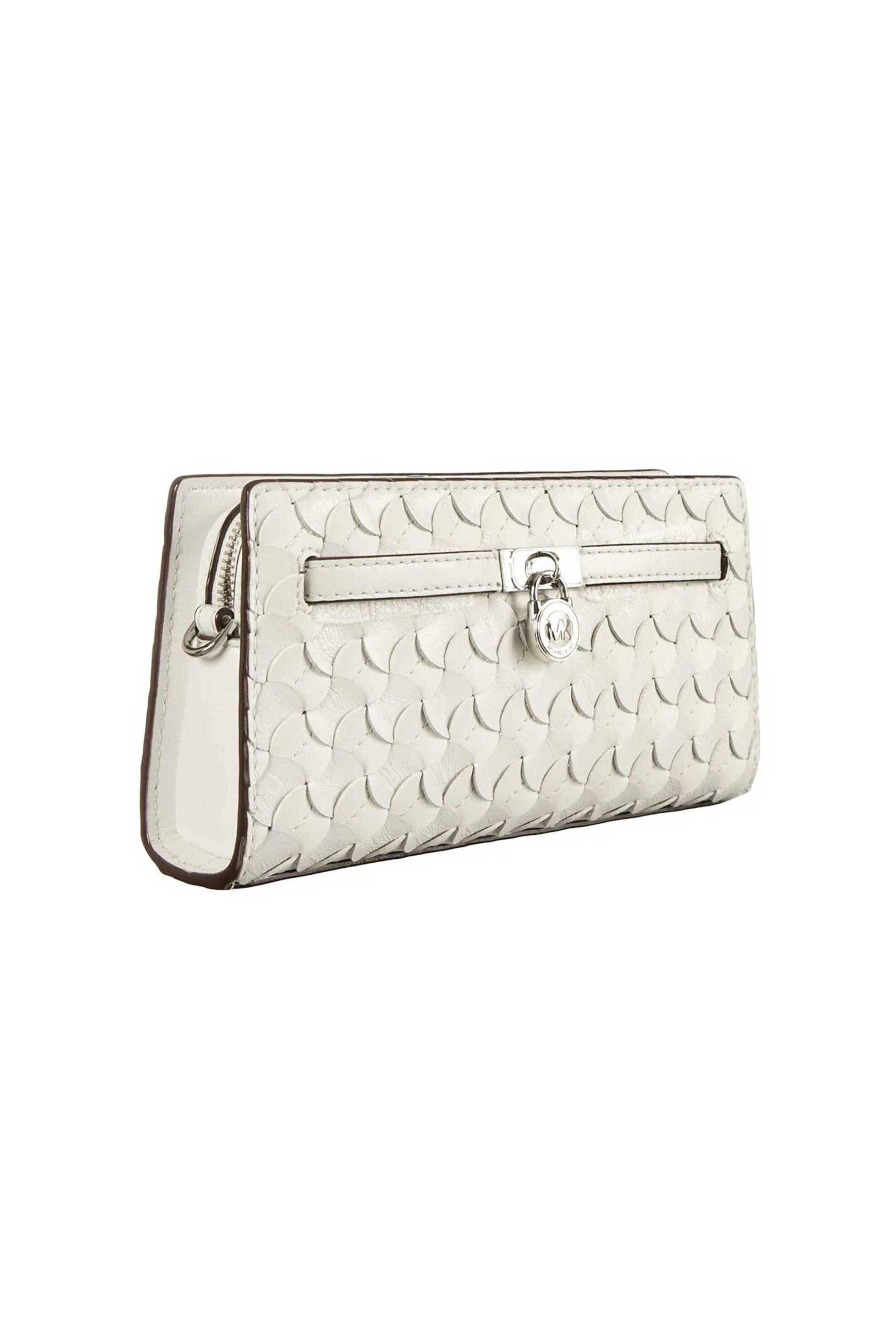 MICHAEL KORS Michael Kors γυναικεία δερμάτινη τσάντα crossbody "Hamilton Moderne XS" - 32R6SNXC0L Λευκό - 2