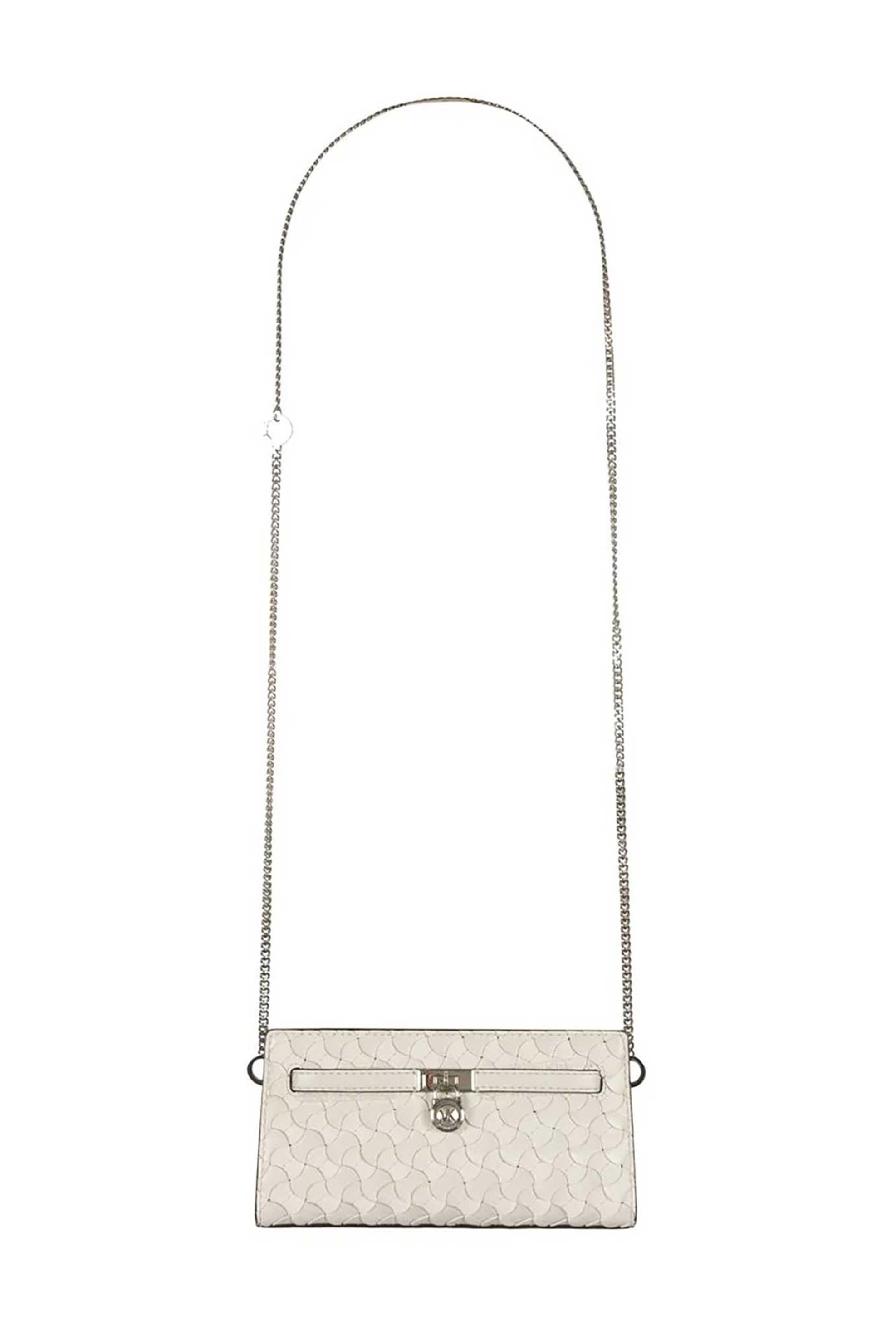 MICHAEL KORS Michael Kors γυναικεία δερμάτινη τσάντα crossbody "Hamilton Moderne XS" - 32R6SNXC0L Λευκό - 3
