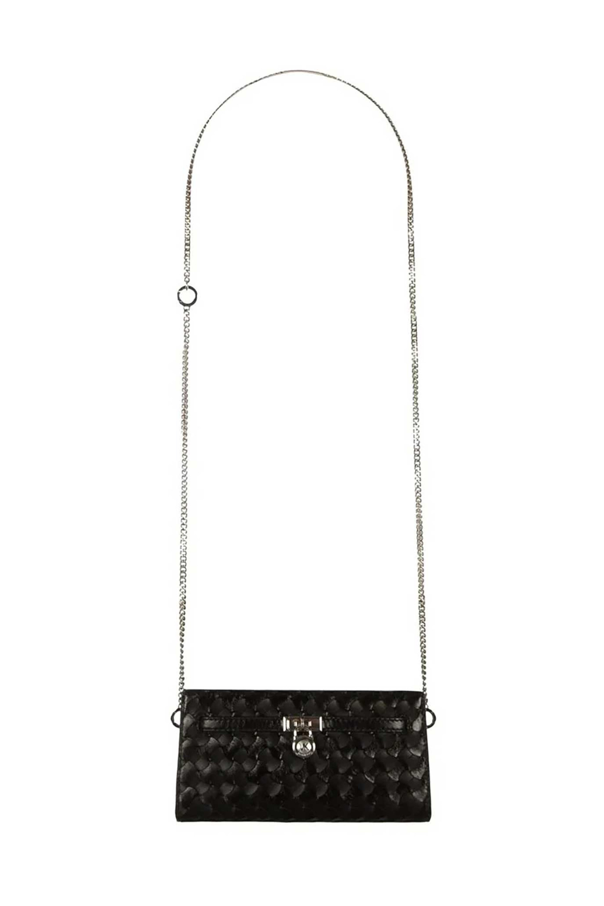 MICHAEL KORS Michael Kors γυναικεία δερμάτινη τσάντα crossbody "Hamilton Moderne XS" - 32R6SNXC0L Μαύρο - 3
