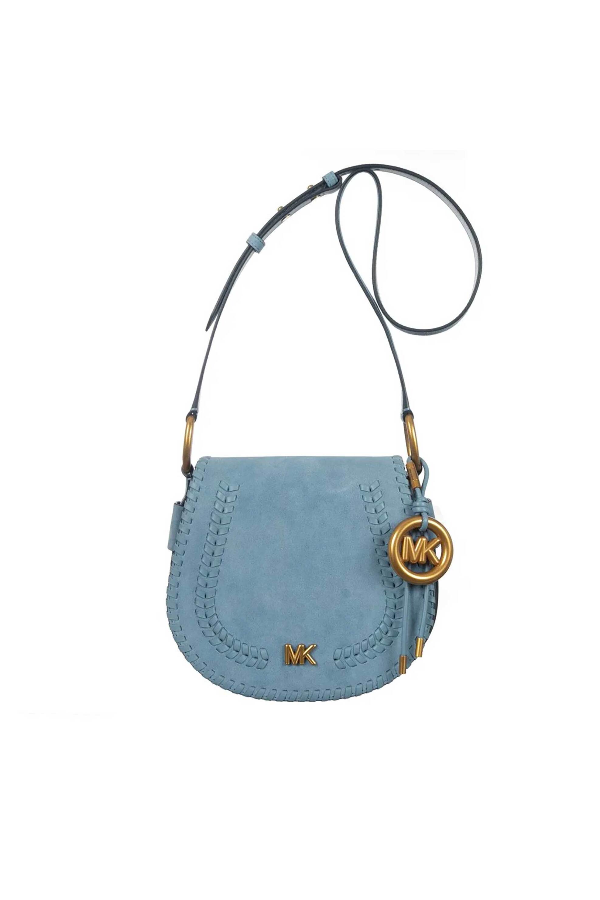 Michael Kors γυναικεία suede τσάντα crossbody "Josie" - 30S6AQ5M6O Μπλε Ανοιχτό