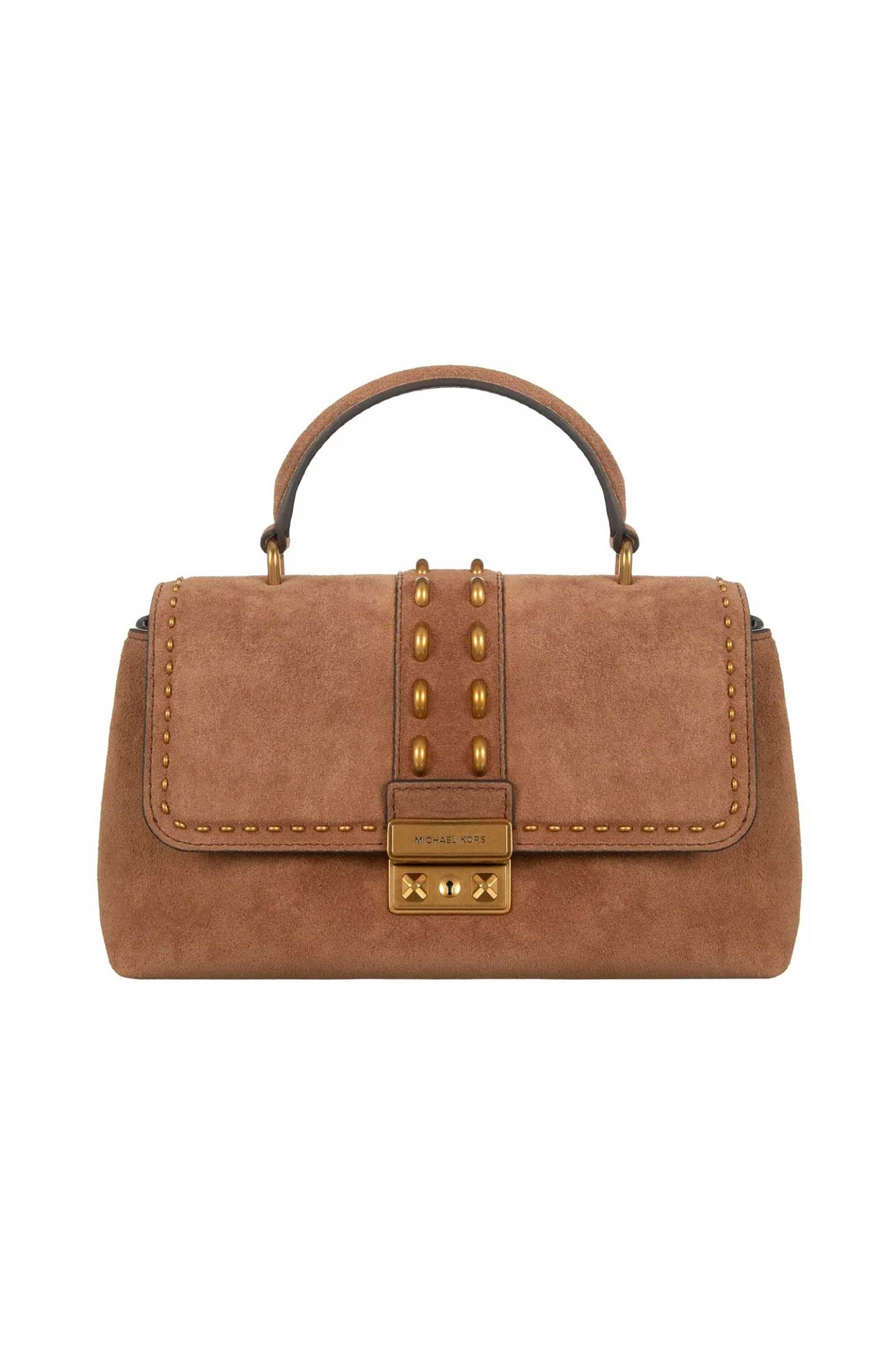 Michael Kors γυναικεία suede τσάντα χειρός/crossbody "Tribeca Medium" - 30S6A2RS2S Καφέ