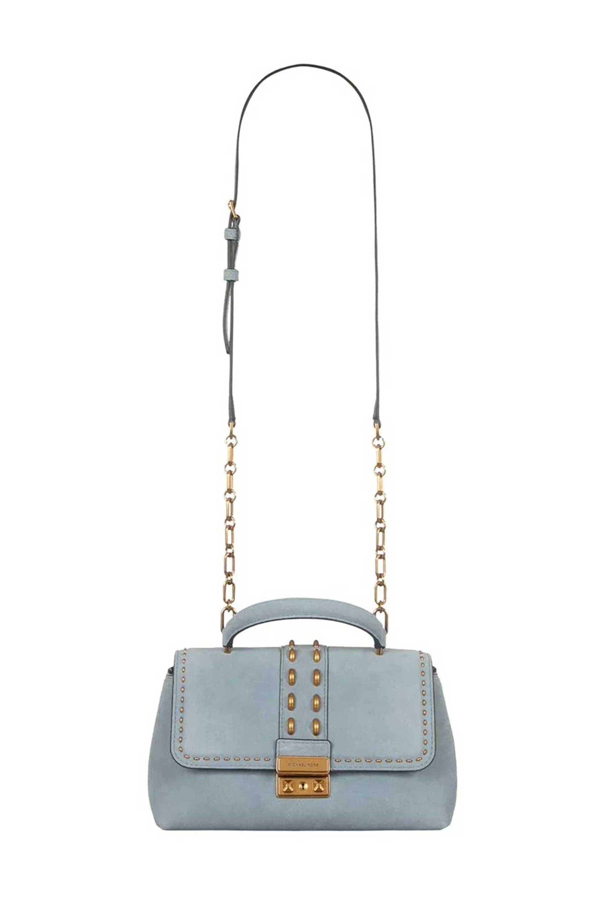 MICHAEL KORS Michael Kors γυναικεία suede τσάντα χειρός/crossbody "Tribeca Medium" - 30S6A2RS2S Μπλε Ανοιχτό - 3