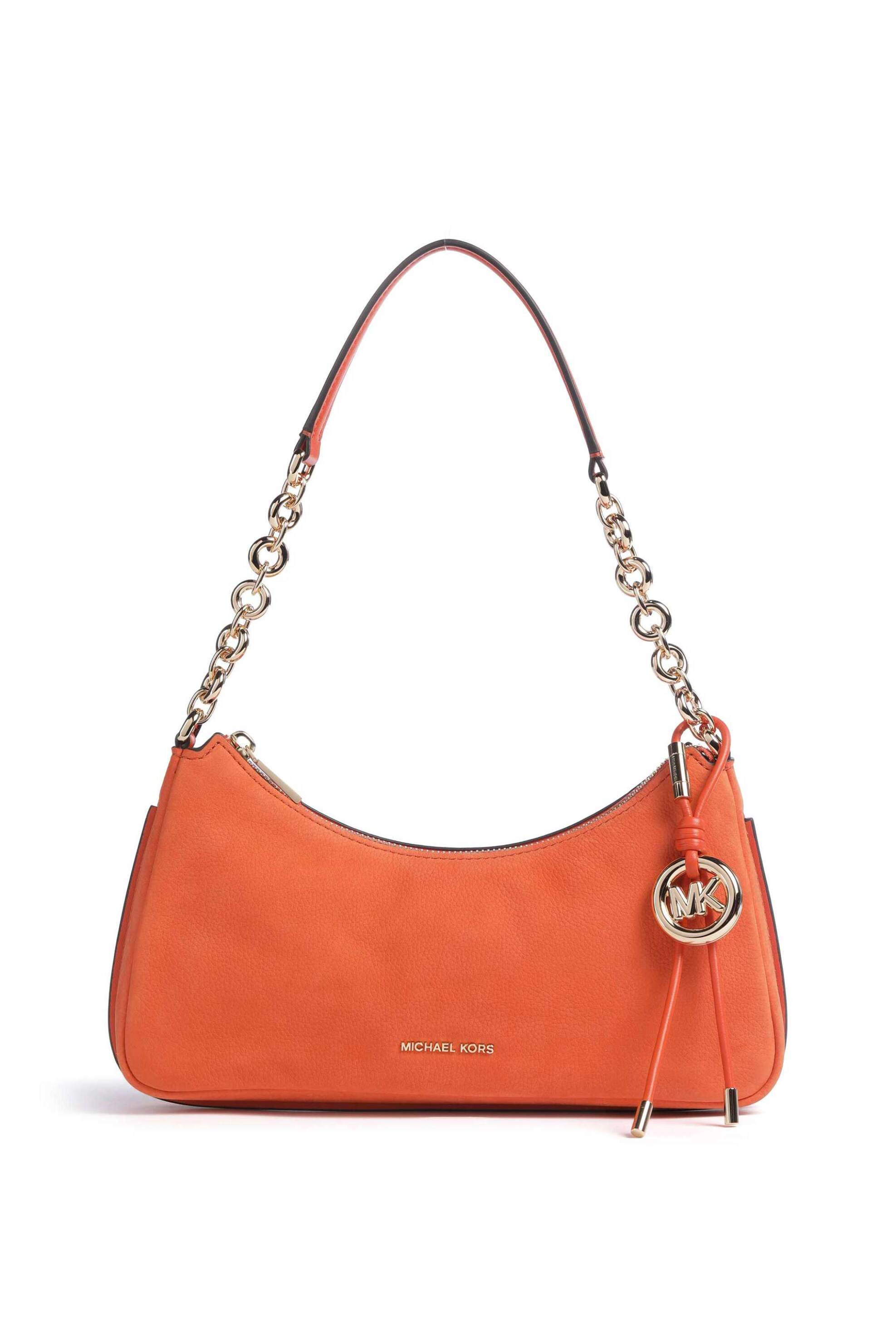 Michael Kors γυναικεία δερμάτινη τσάντα ώμου "Nolita Medium" - 32R6GY5W6L Πορτοκαλί