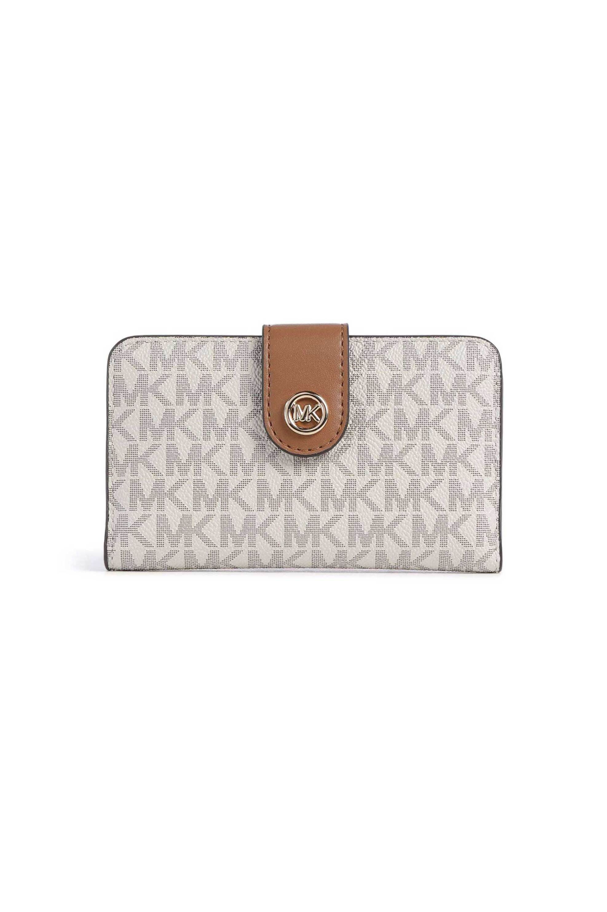 Michael Kors γυναικείο πορτοφόλι "MK Pop Charm Medium" - 32S6G17F8B Εκρού