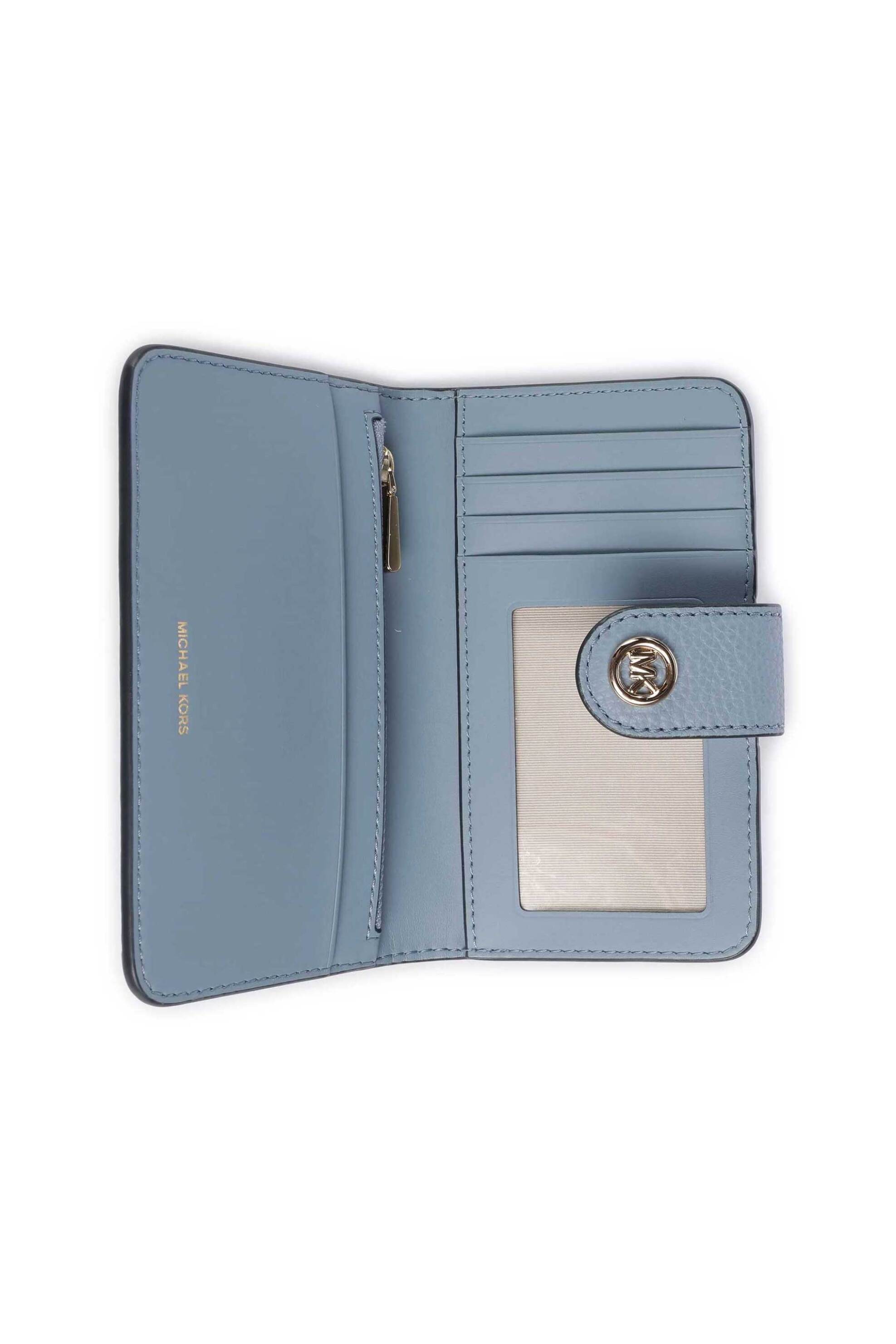 MICHAEL KORS Michael Kors γυναικείο δερμάτινο πορτοφόλι "MK Pop Charm Medium" - 32S6G17F8L Μπλε Ανοιχτό - 3
