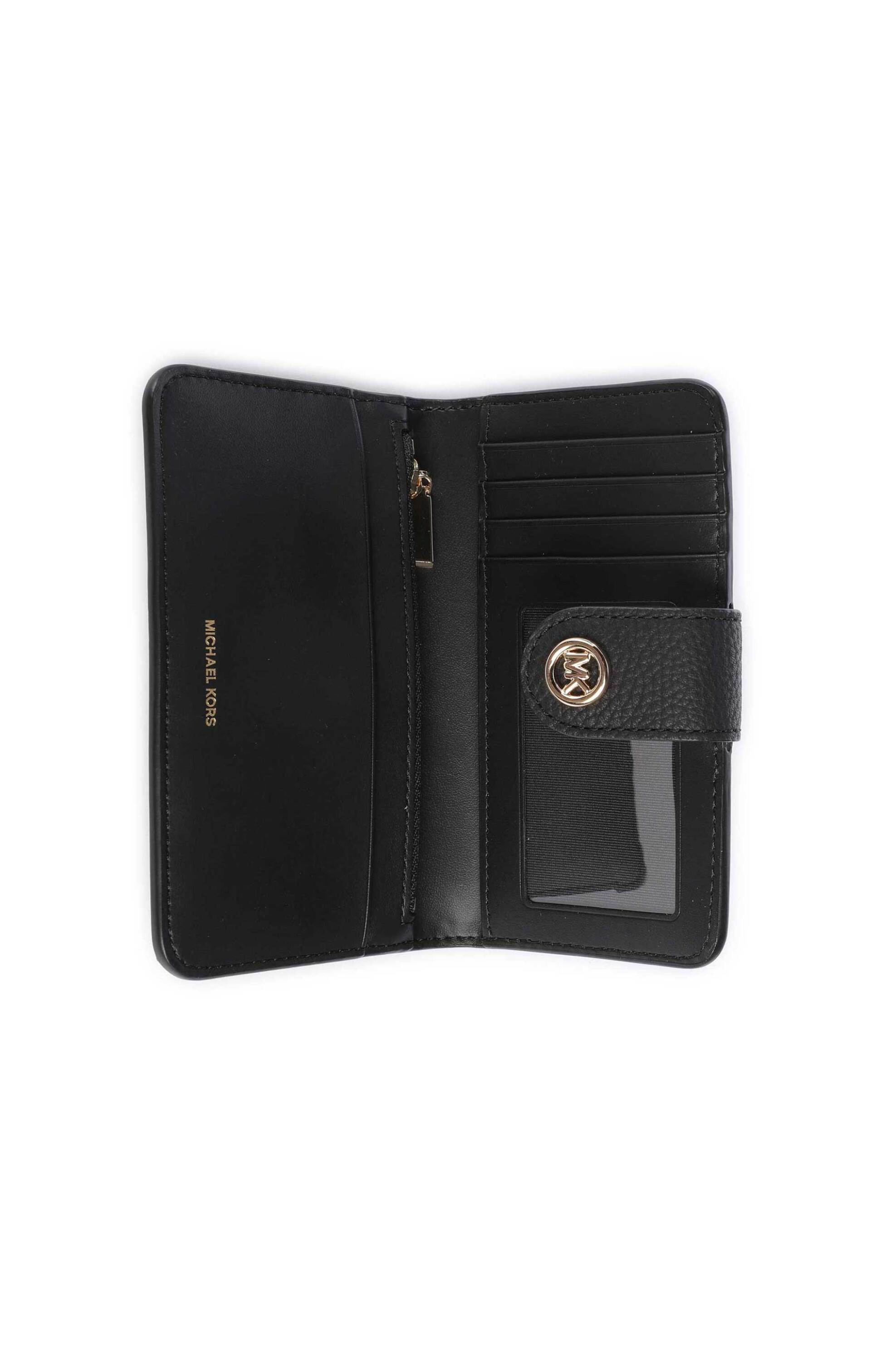 Michael Kors Γυναικείο Δερμάτινο Πορτοφόλι Mk Pop Charm Medium - 32S6G17F8L Μαύρο