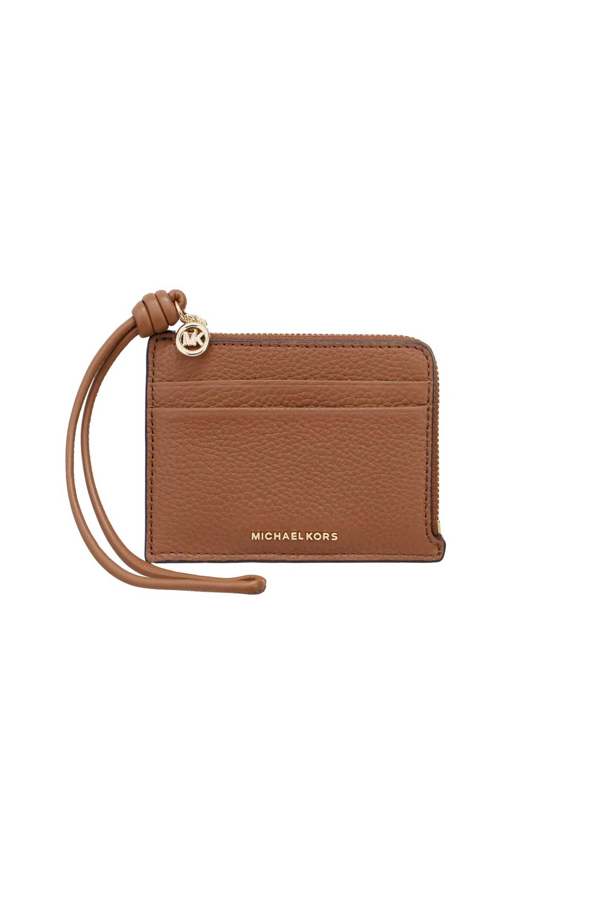 Michael Kors γυναικεία δερμάτινη θήκη για κάρτες "Jet Set Small" - 32S6GJ6W1L Καφέ