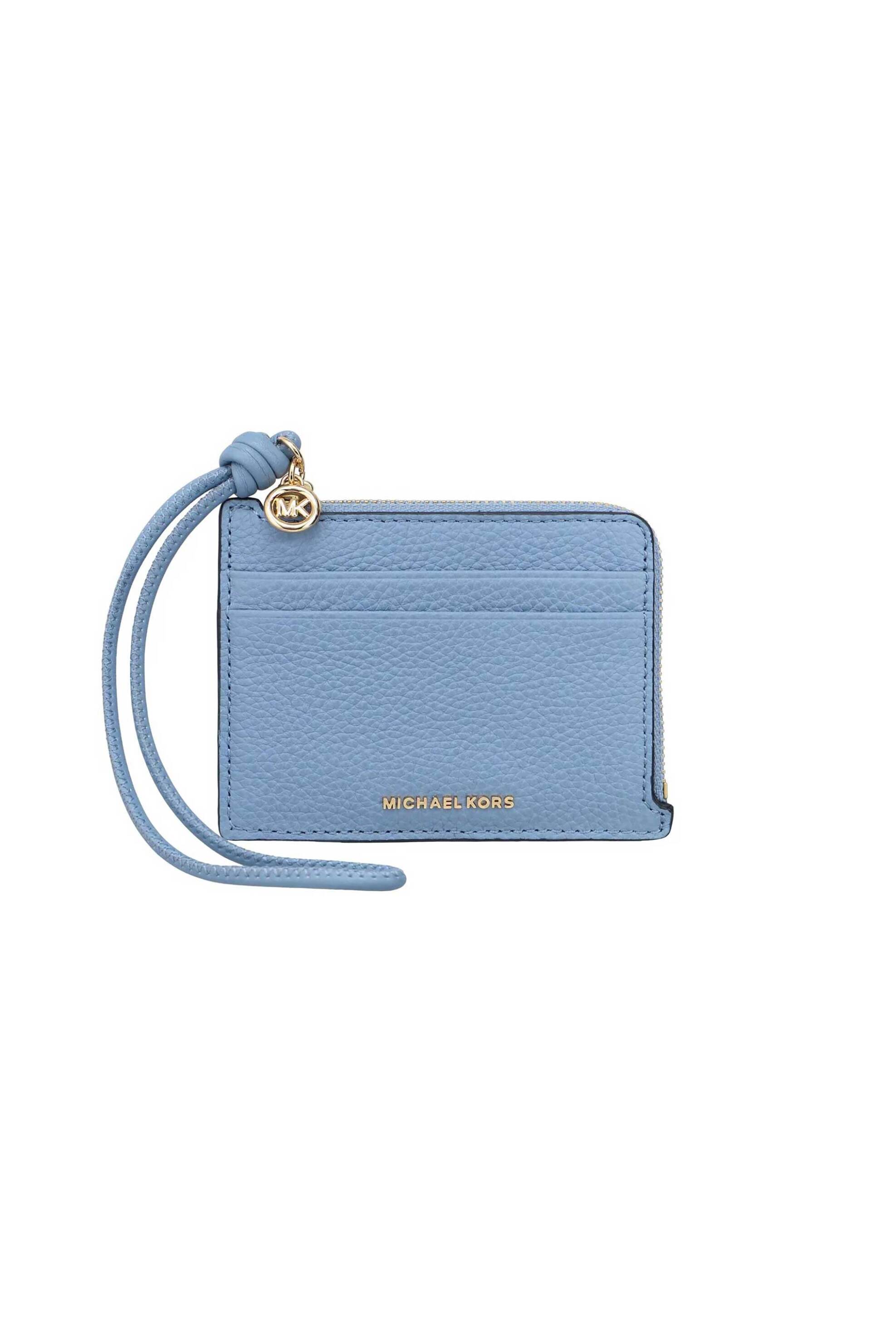 Michael Kors γυναικεία δερμάτινη θήκη για κάρτες "Jet Set Small" - 32S6GJ6W1L Μπλε Ανοιχτό