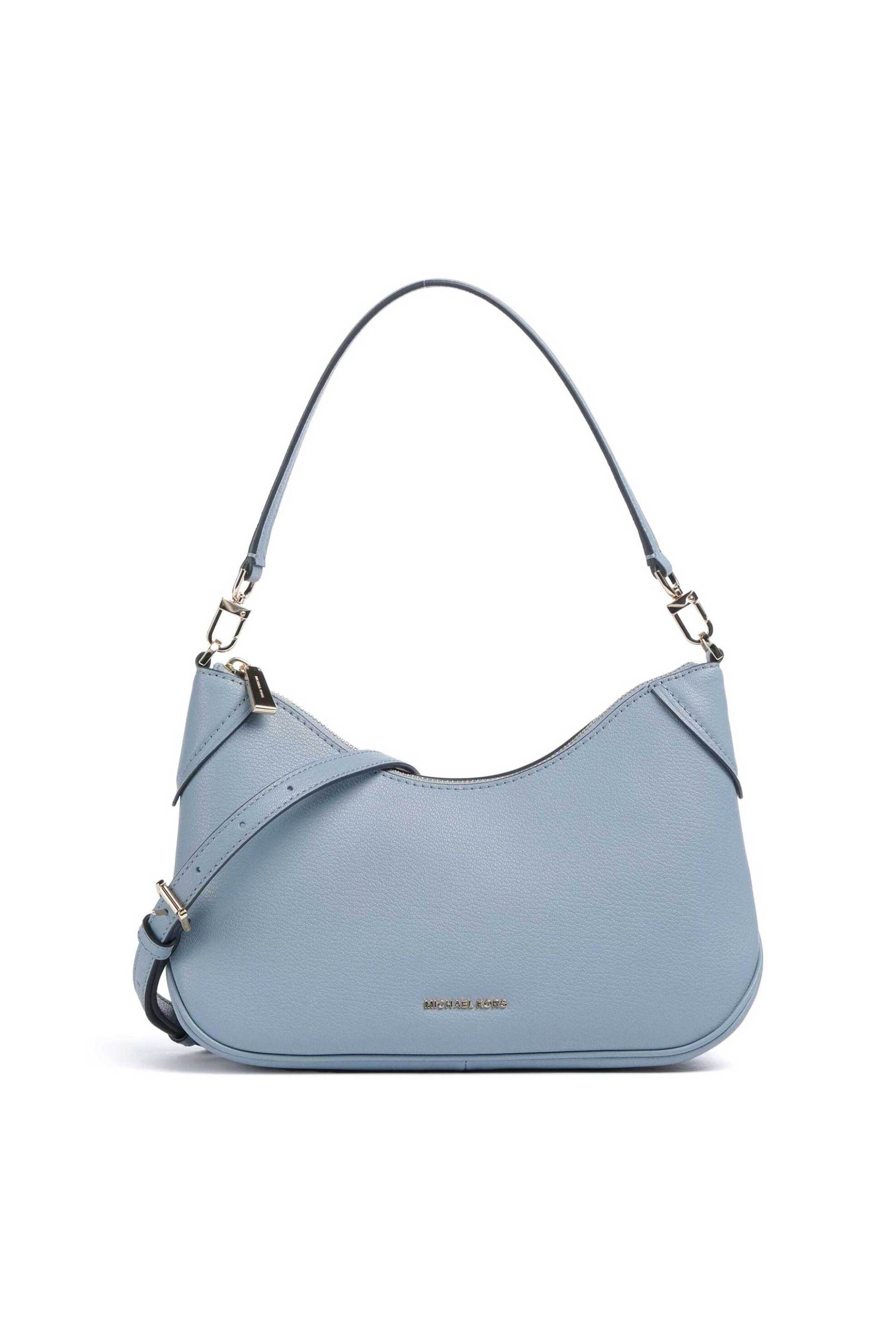 Michael Kors γυναικεία δερμάτινη τσάντα ώμου "Jet Set Medium" - 32S6GJ6W8L Μπλε Ανοιχτό