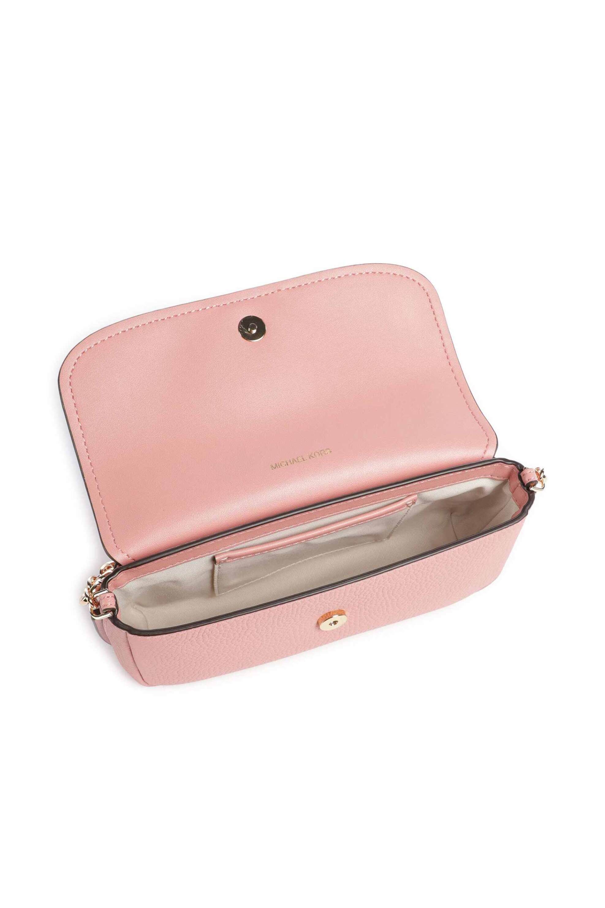 Michael Kors Γυναικεία Δερμάτινη Τσάντα Crossbody Nolita Small - 32S6Gy5C5L Ροζ