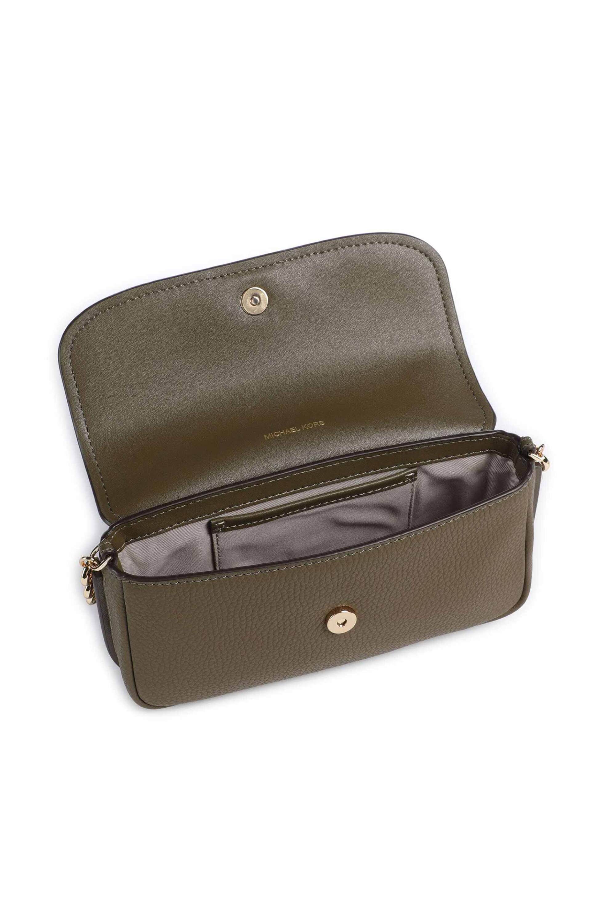 Michael Kors Γυναικεία Δερμάτινη Τσάντα Crossbody Nolita Small - 32S6Gy5C5L Χακί