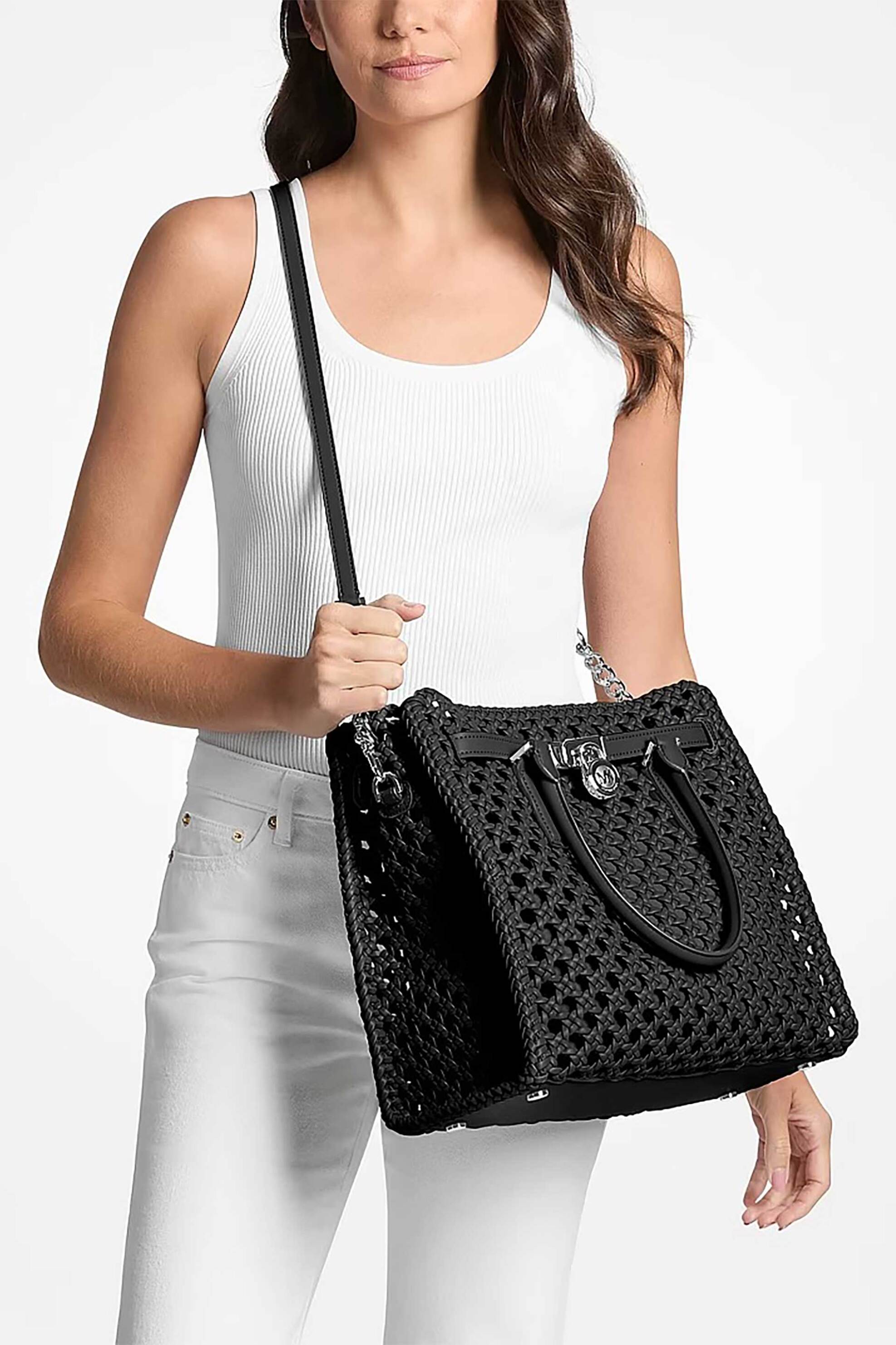 MICHAEL KORS Michael Kors γυναικεία τσάντα χειρός "Hamilton Moderne Large" - 30S6SNXS3U Μαύρο - 3