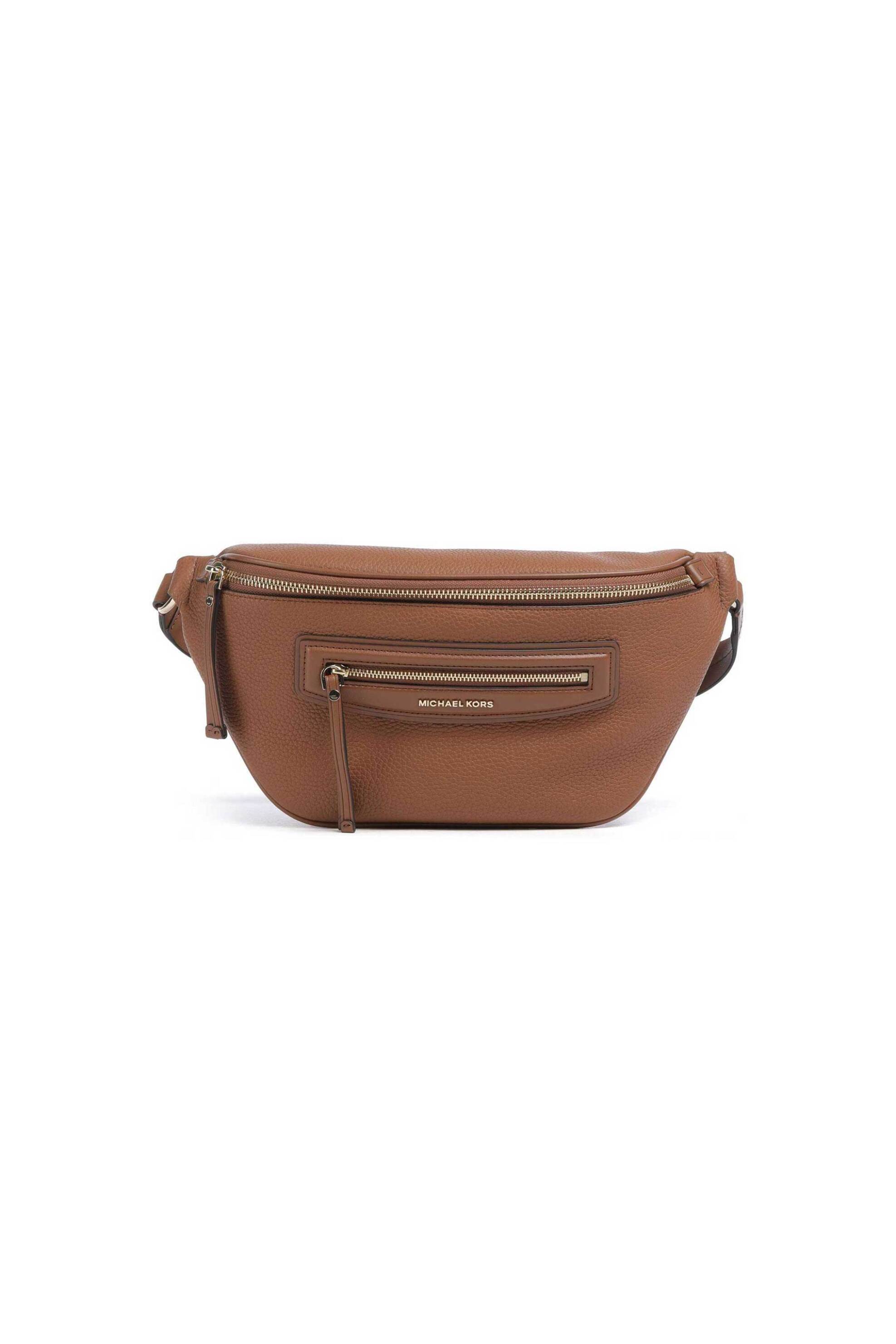 Michael Kors γυναικεία δερμάτινη τσάντα μέσης/crossbody "Jet Set Travel Medium" - 30S6GTVM2L Καφέ