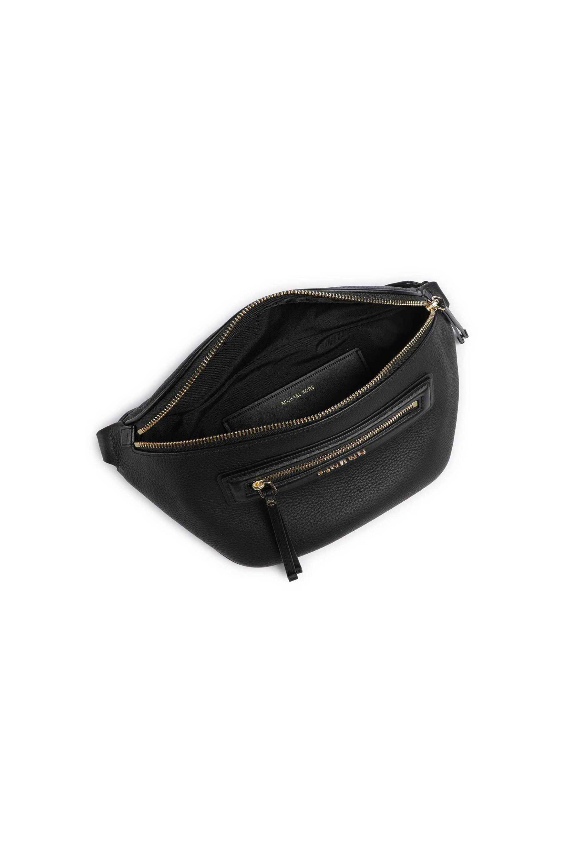 MICHAEL KORS Michael Kors γυναικεία δερμάτινη τσάντα μέσης/crossbody "Jet Set Travel Medium" - 30S6GTVM2L Μαύρο - 3