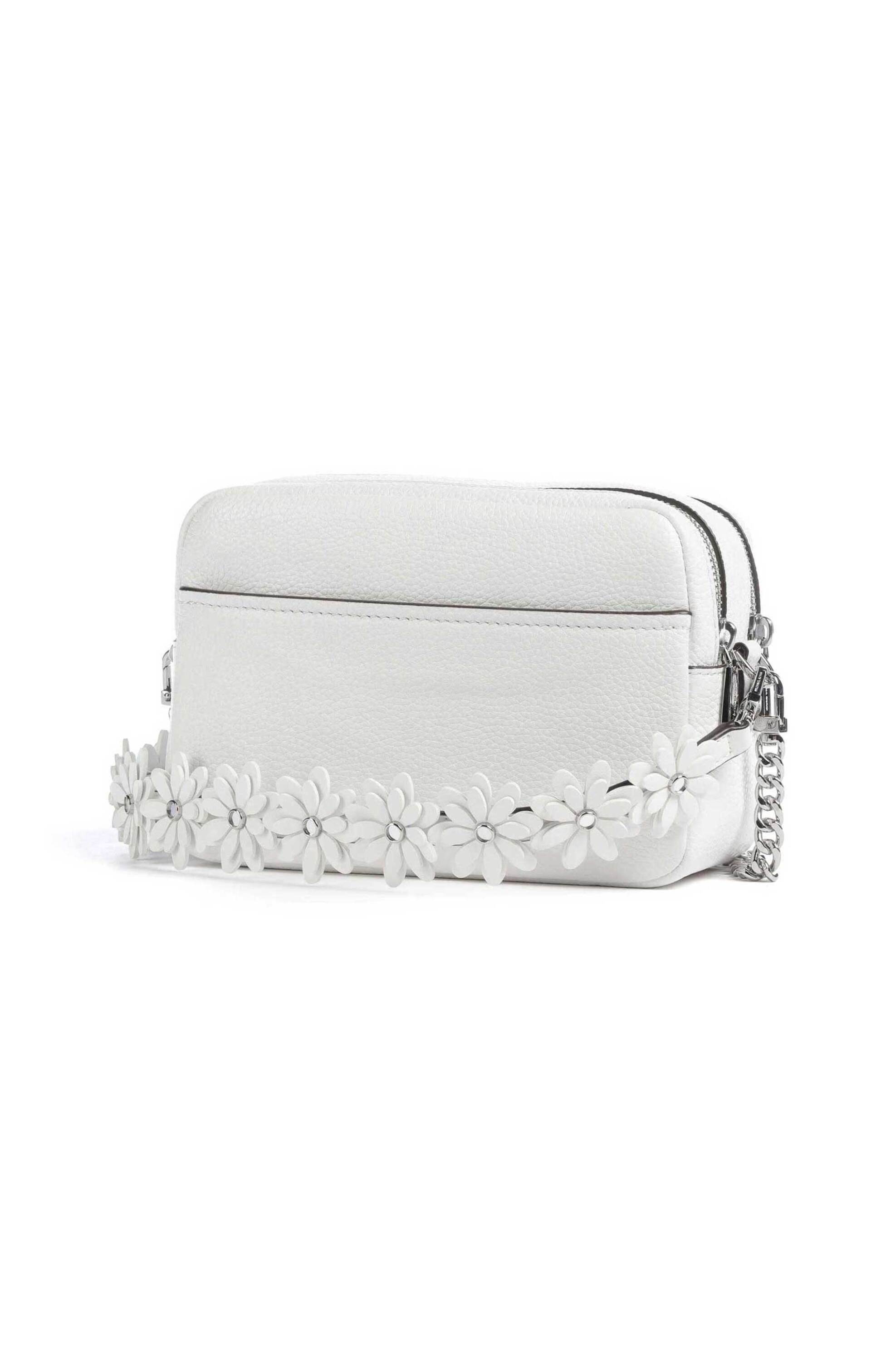 MICHAEL KORS Michael Kors γυναικεία δερμάτινη τσάντα crossbody "Bryant Medium" - 32S6SYTC6U Λευκό - 2