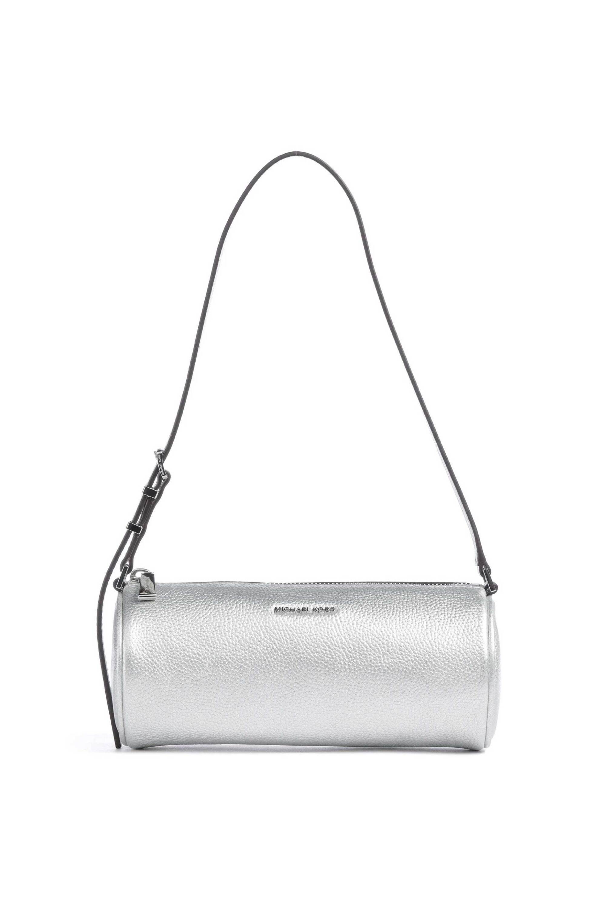 Michael Kors γυναικεία δερμάτινη τσάντα ώμου "Izzy Small" - 32S6SZYC1M Ασημί