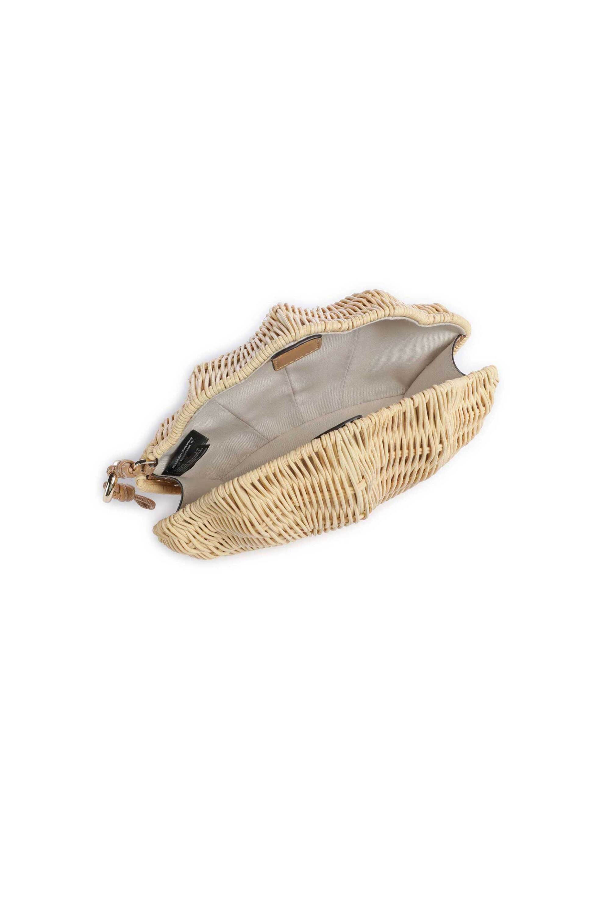 MICHAEL KORS Michael Kors γυναικεία ψάθινη τσάντα clutch "Shelly" - 30S6G16C5W Μπεζ - 3